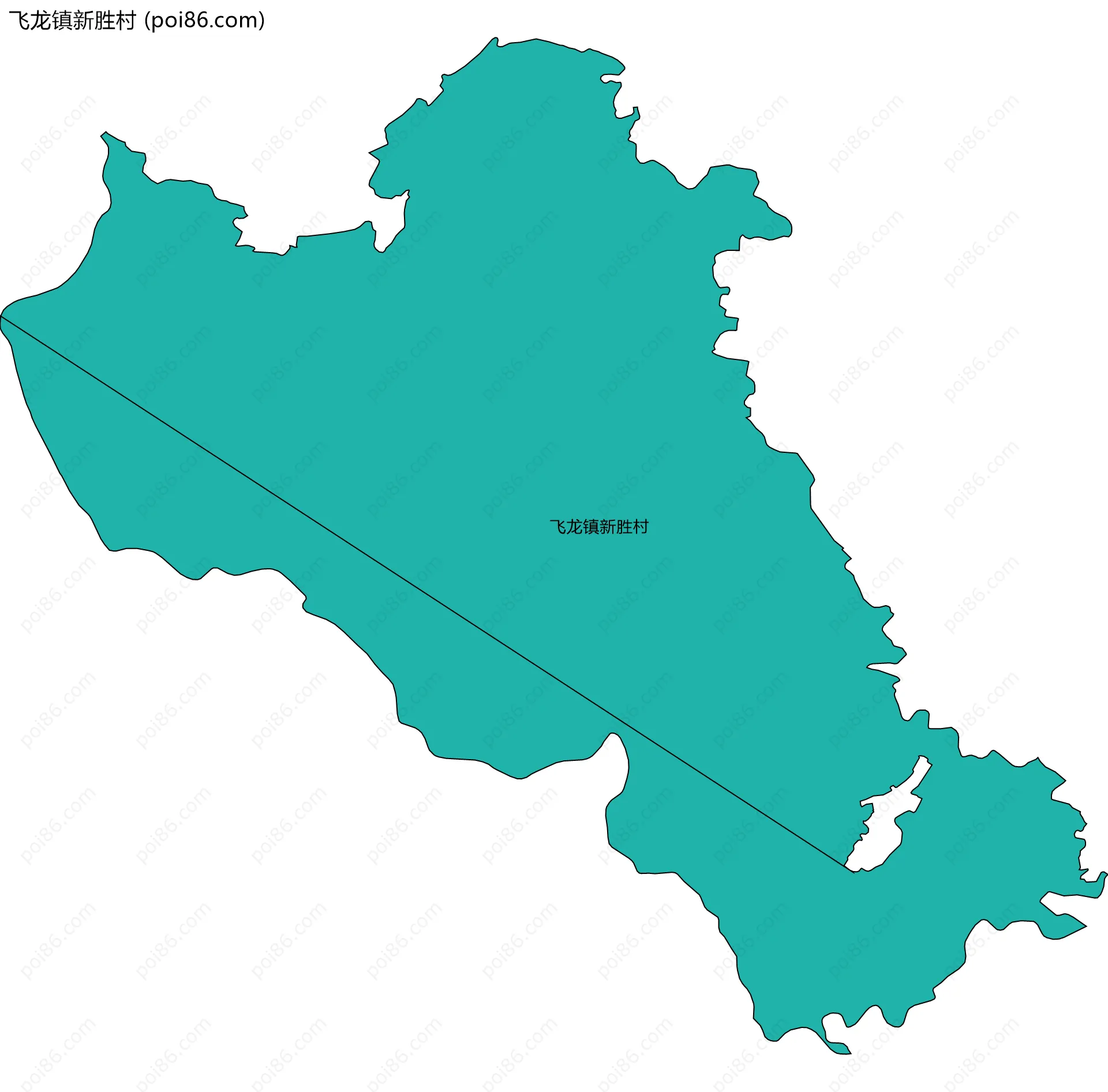 飞龙镇新胜村边界地图