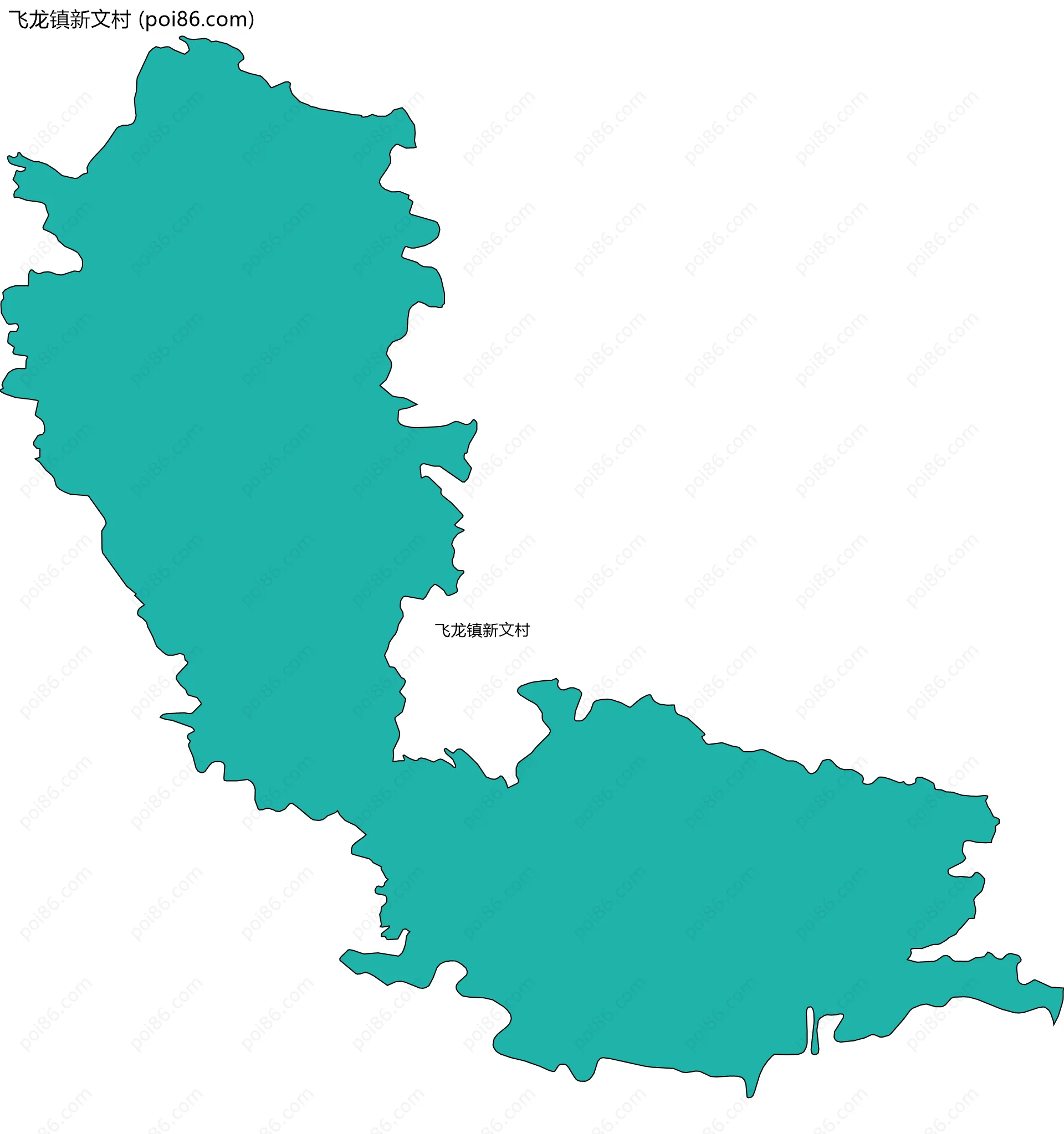 飞龙镇新文村边界地图