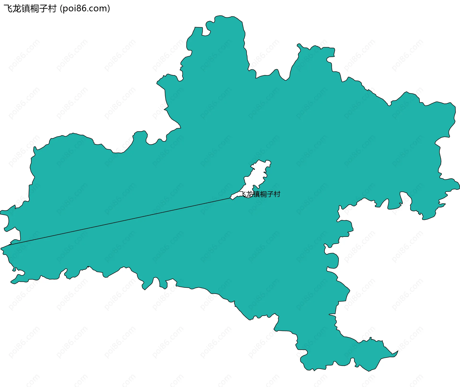 飞龙镇桐子村边界地图