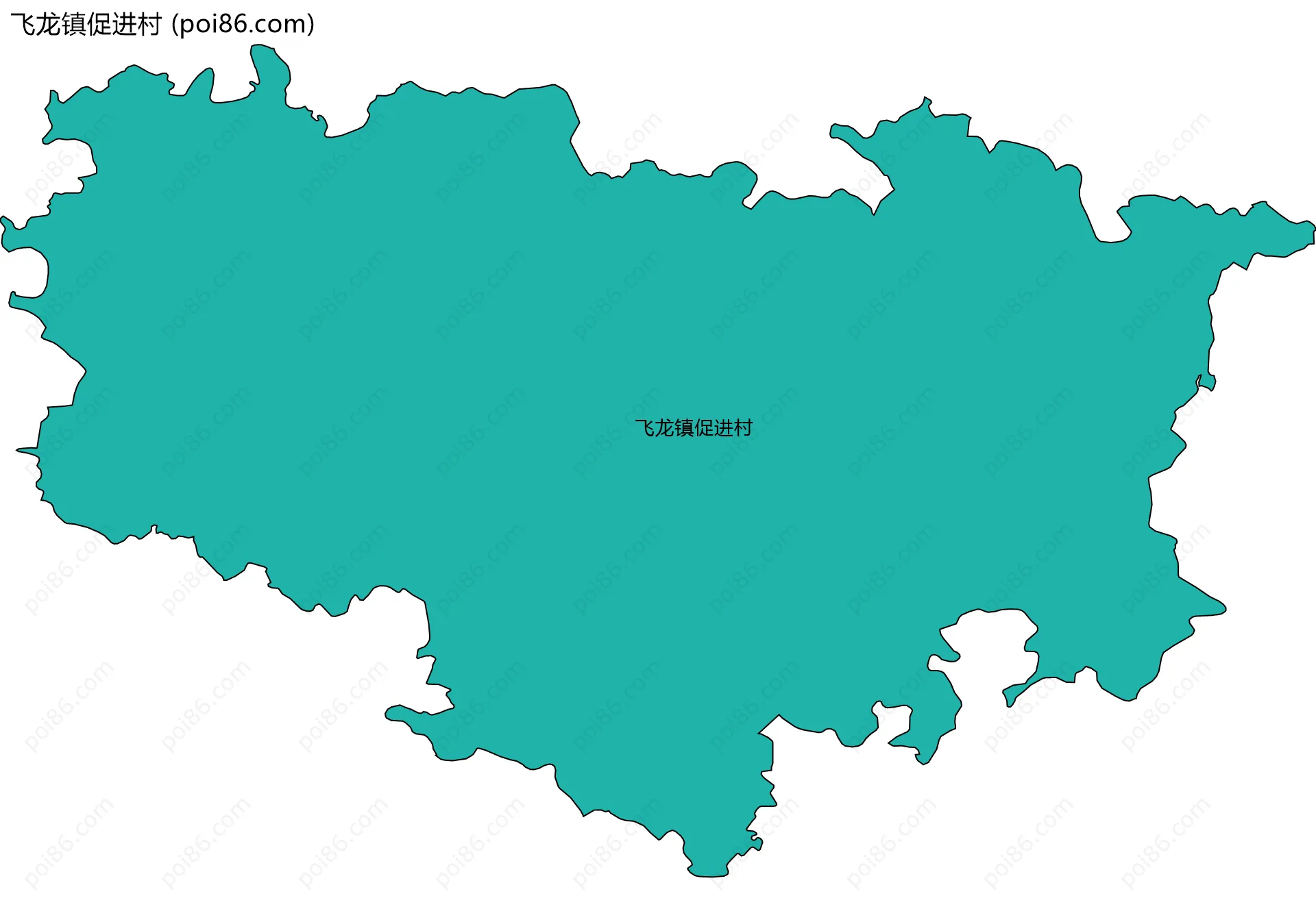 飞龙镇促进村边界地图