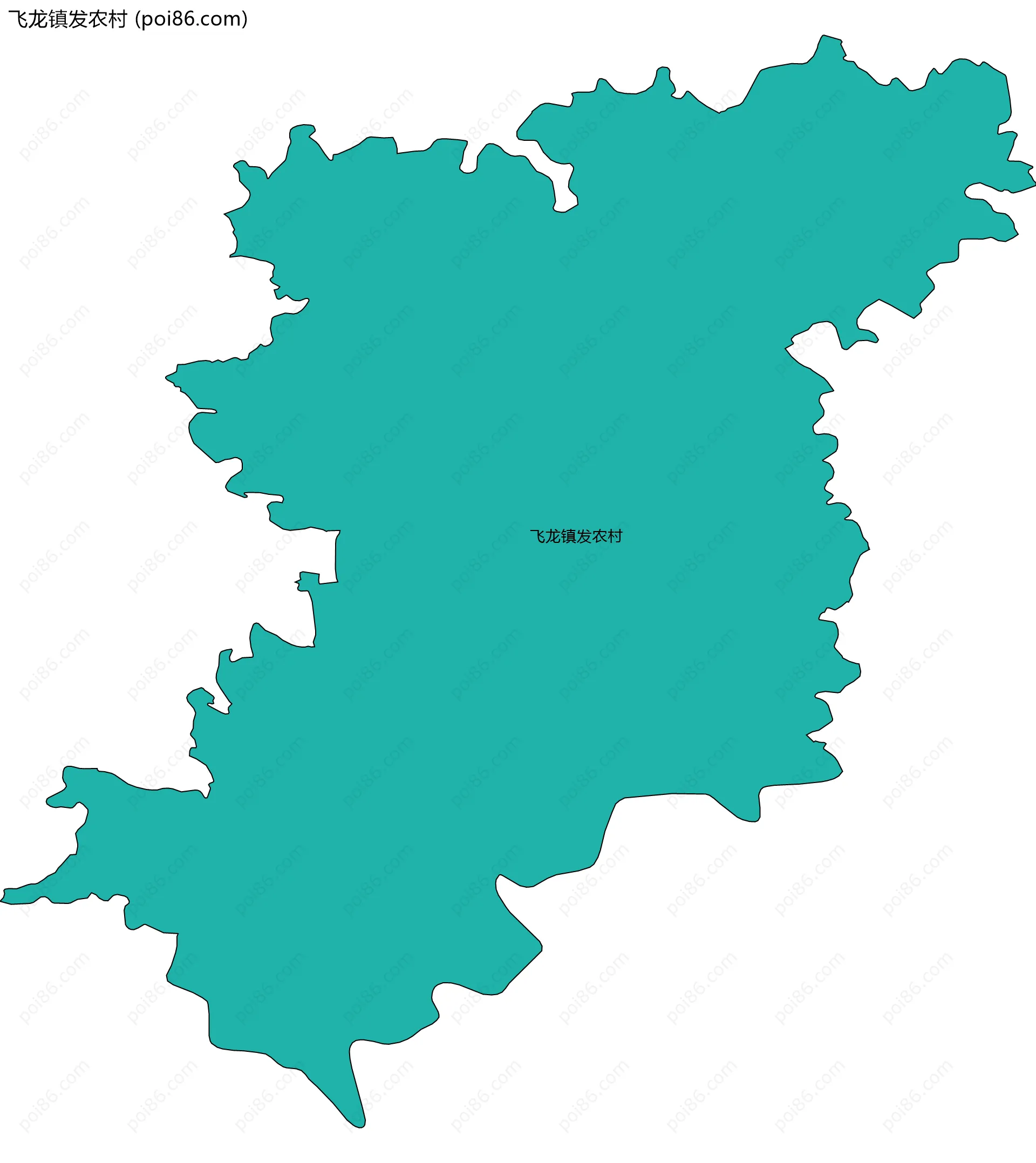 飞龙镇发农村边界地图