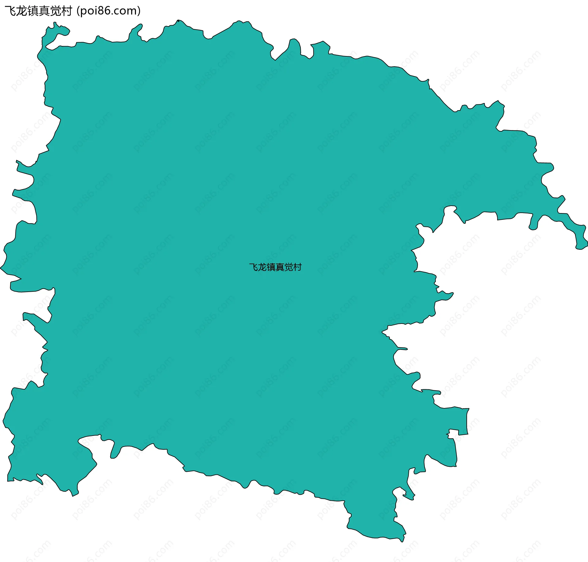 飞龙镇真觉村边界地图