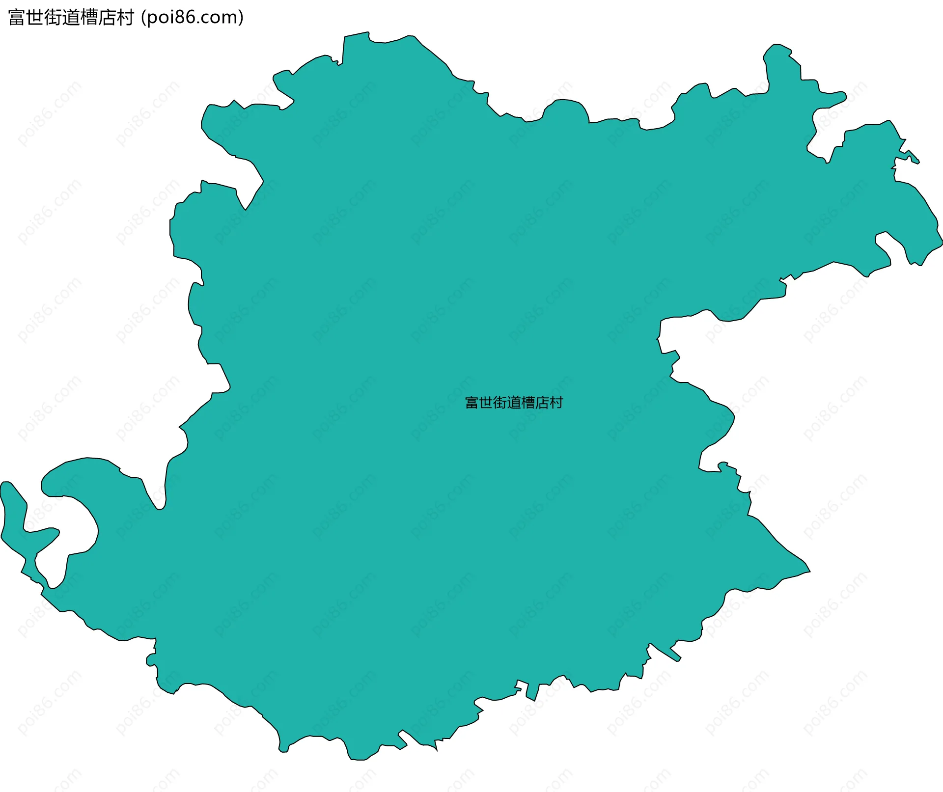 富世街道槽店村边界地图