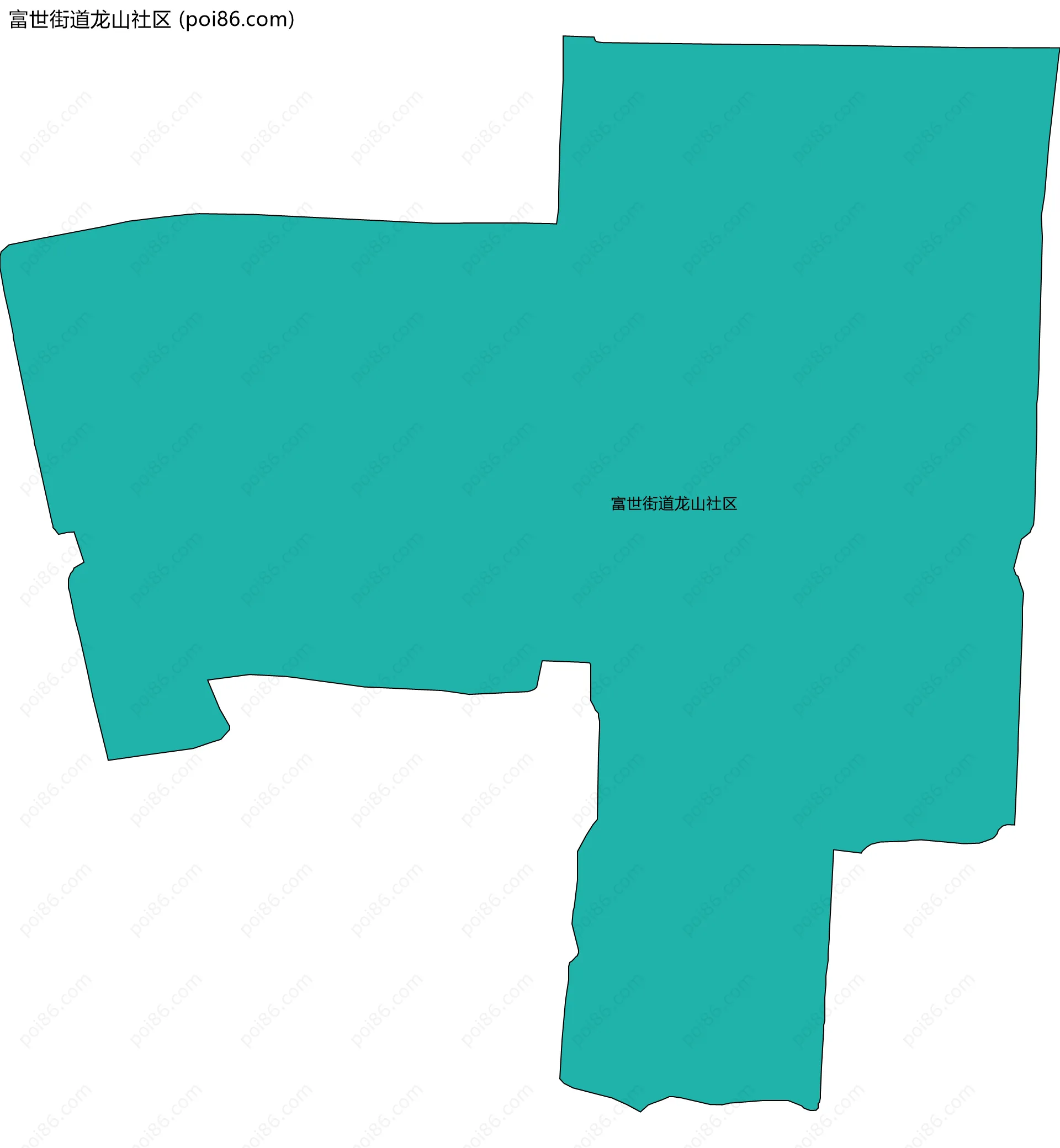 富世街道龙山社区边界地图