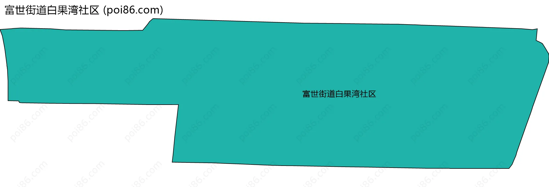 富世街道白果湾社区边界地图