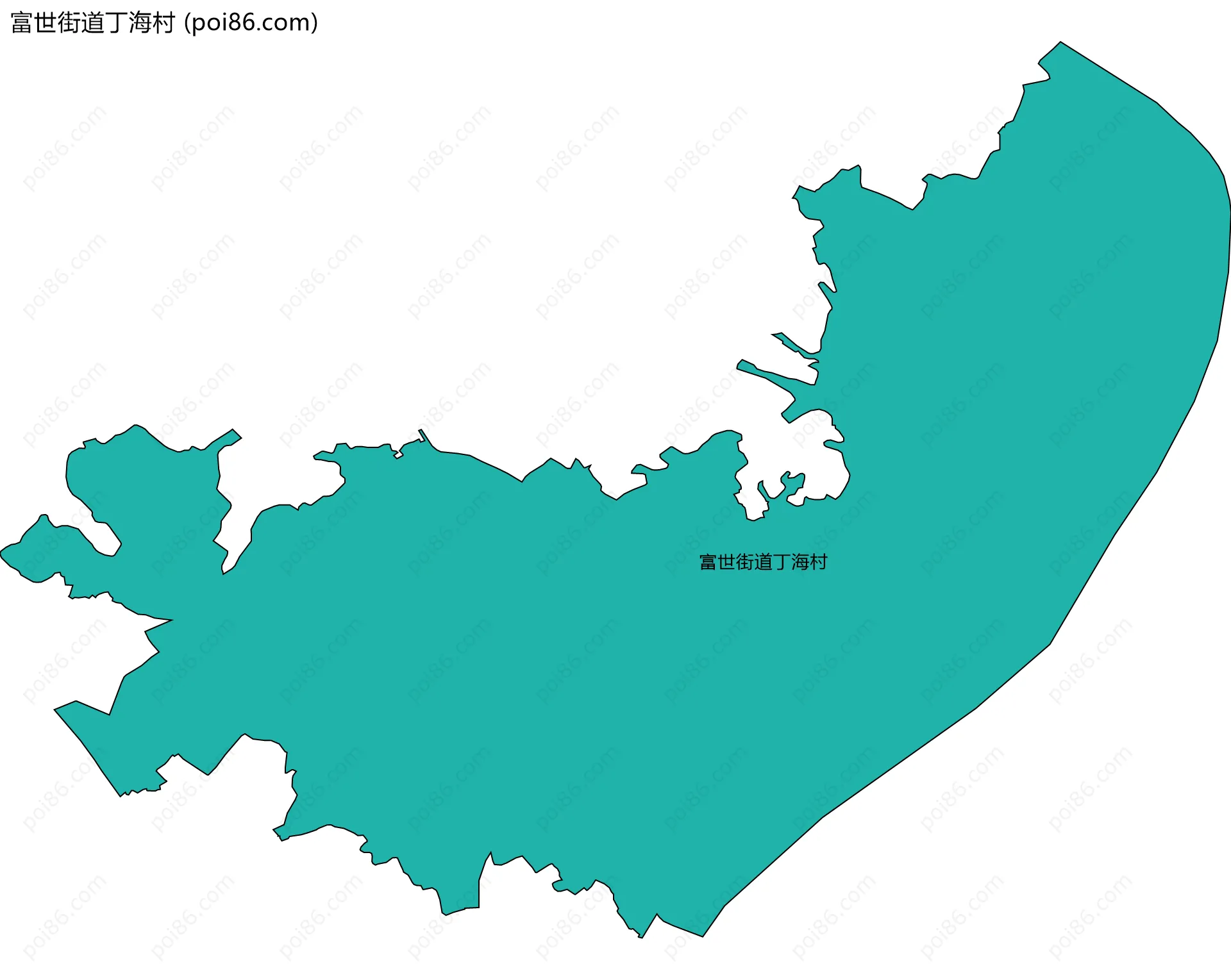 富世街道丁海村边界地图