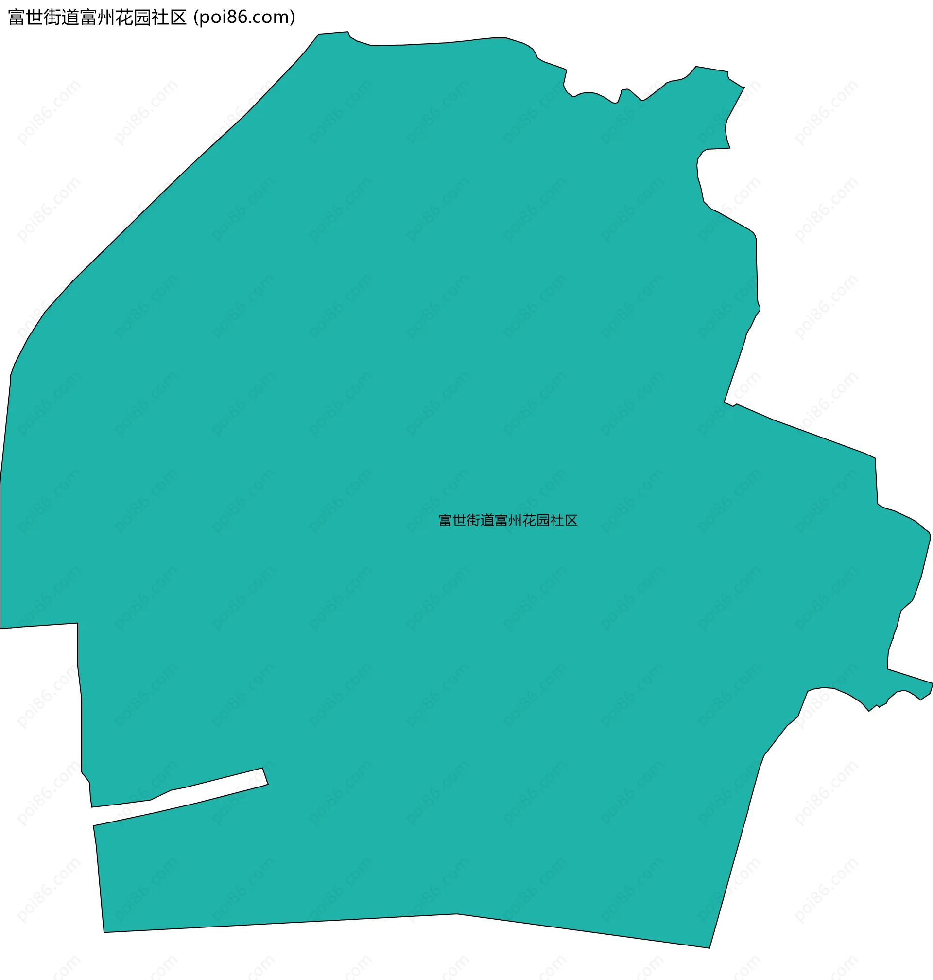 富世街道富州花园社区边界地图