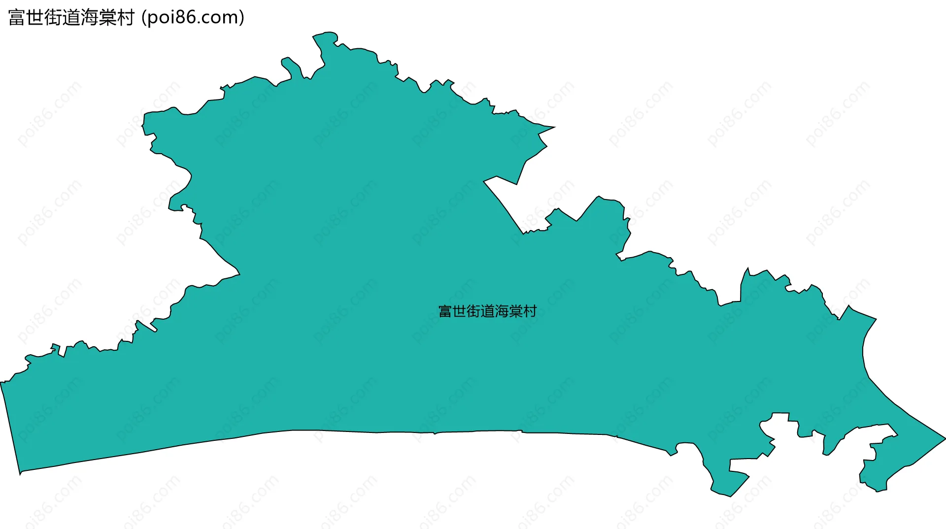 富世街道海棠村边界地图