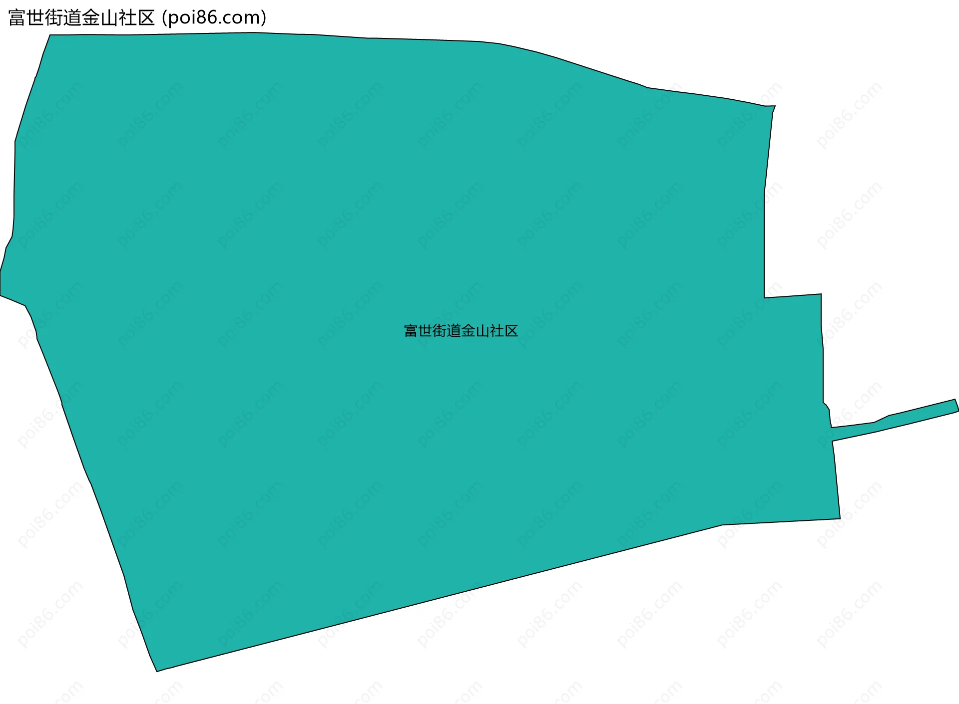 富世街道金山社区边界地图