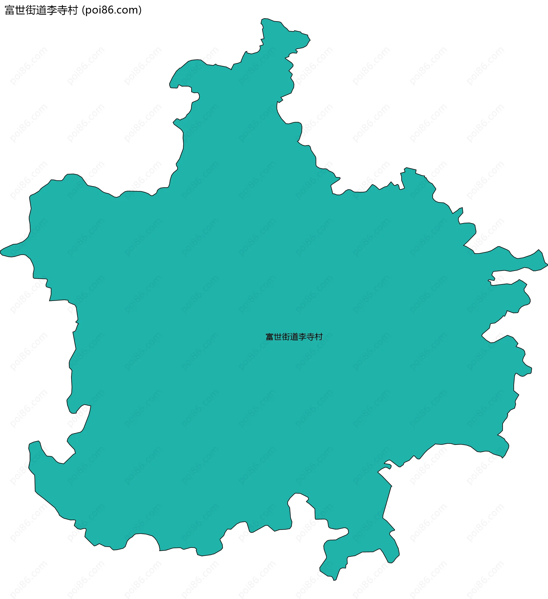 富世街道李寺村边界地图