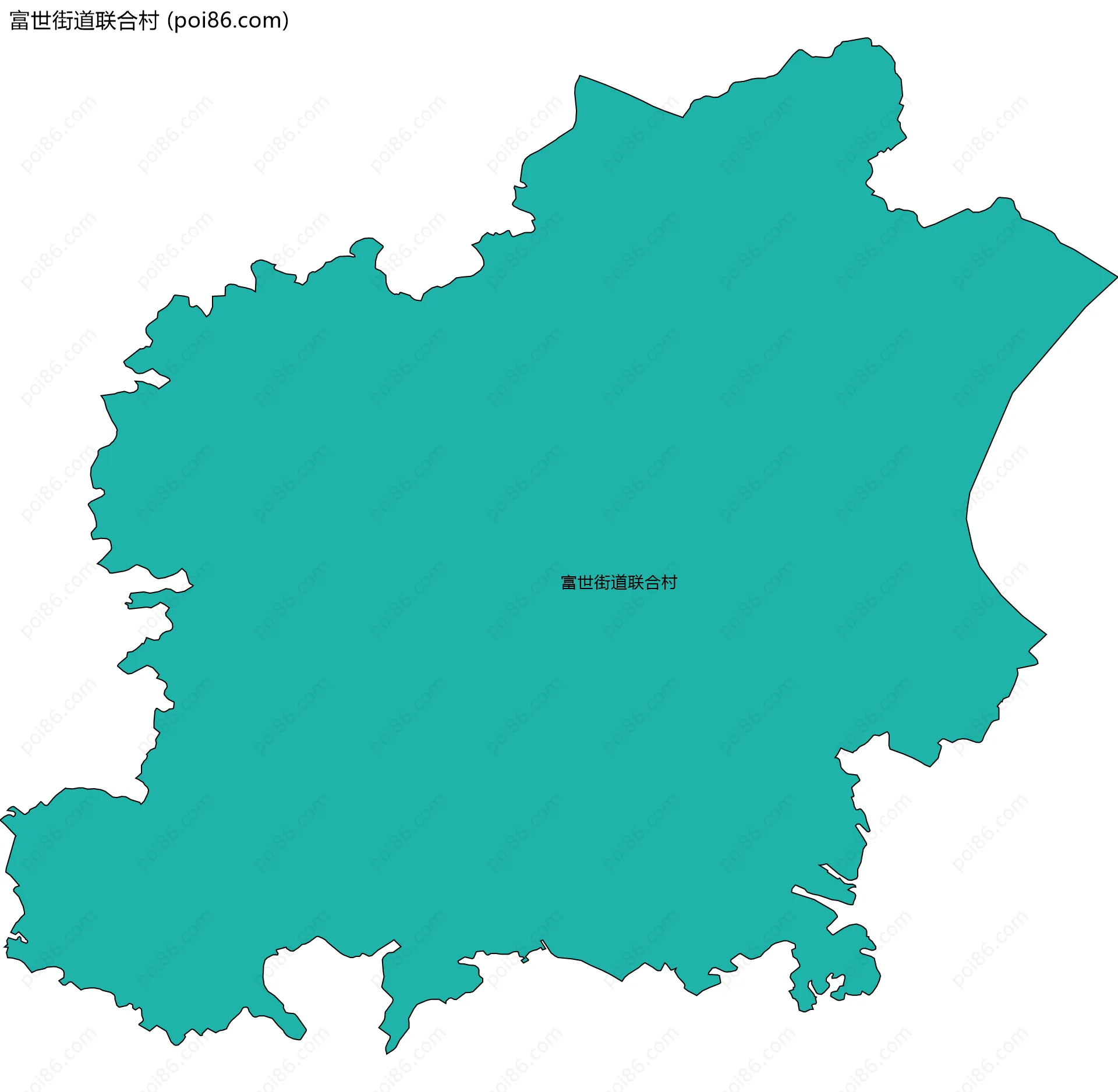 富世街道联合村边界地图