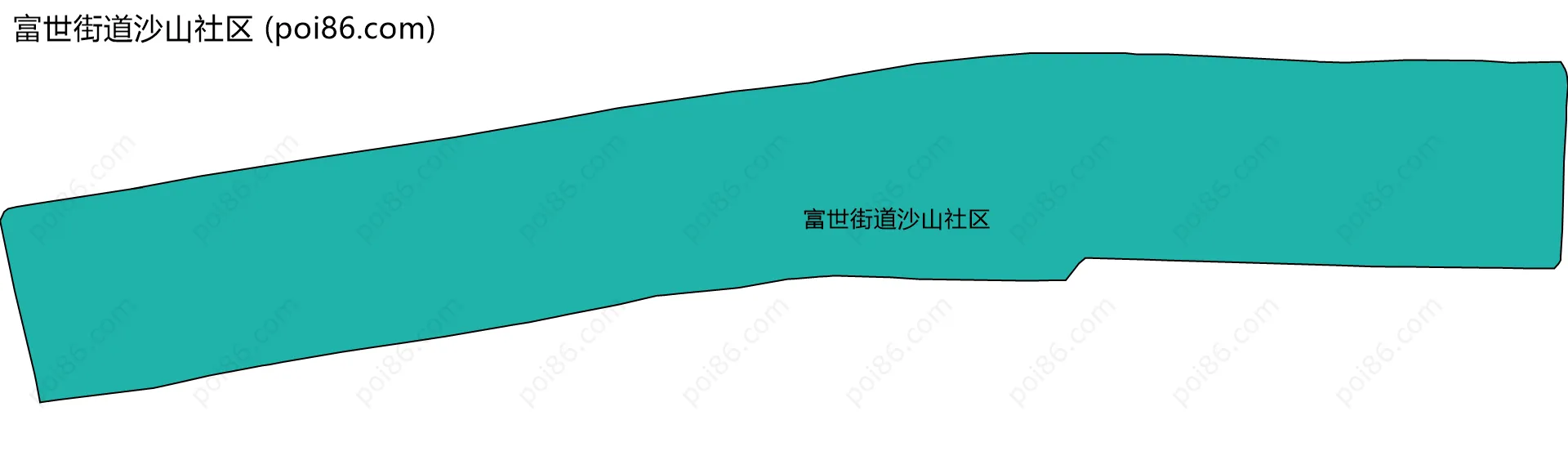 富世街道沙山社区边界地图