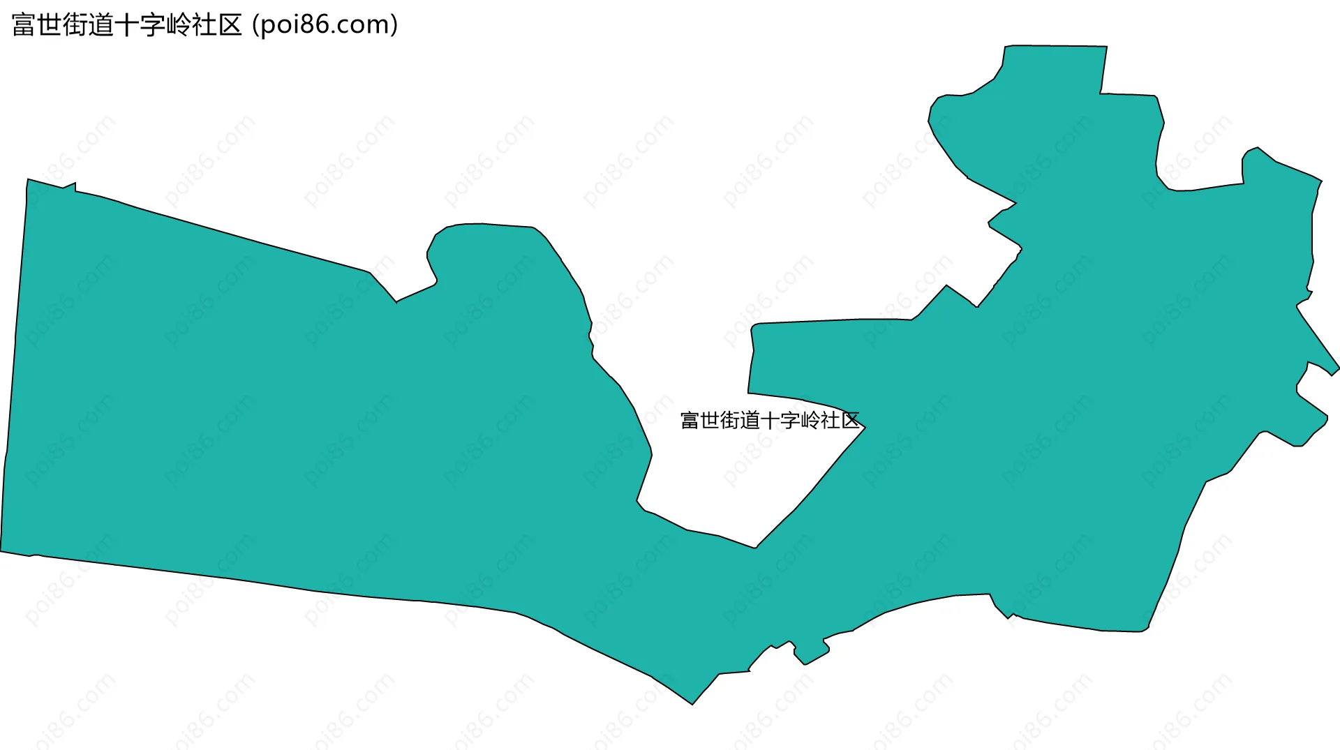 富世街道十字岭社区边界地图