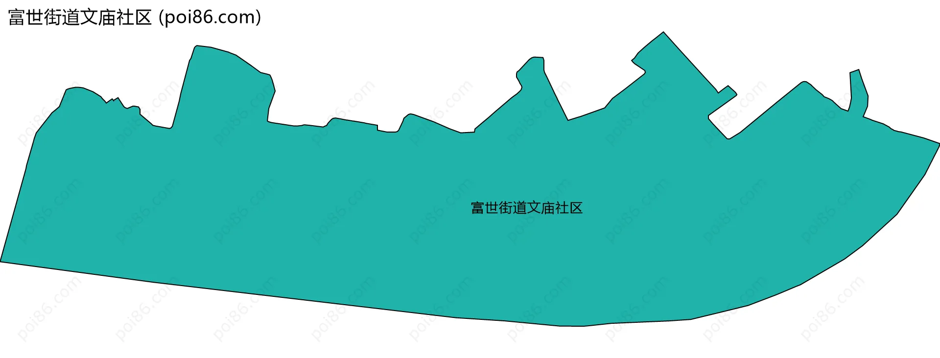 富世街道文庙社区边界地图