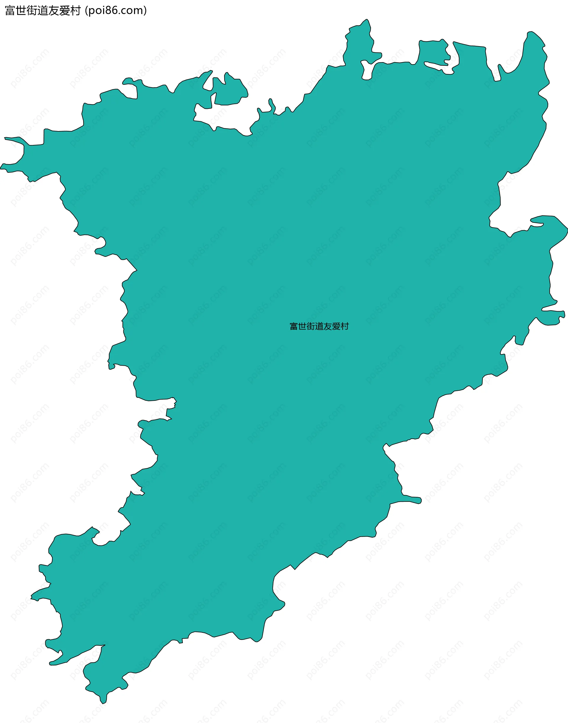 富世街道友爱村边界地图