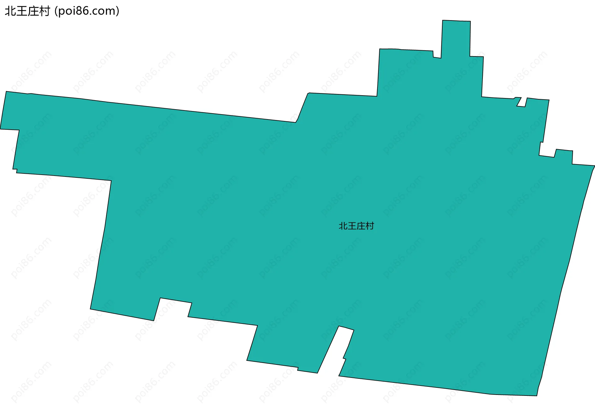 北王庄村边界地图