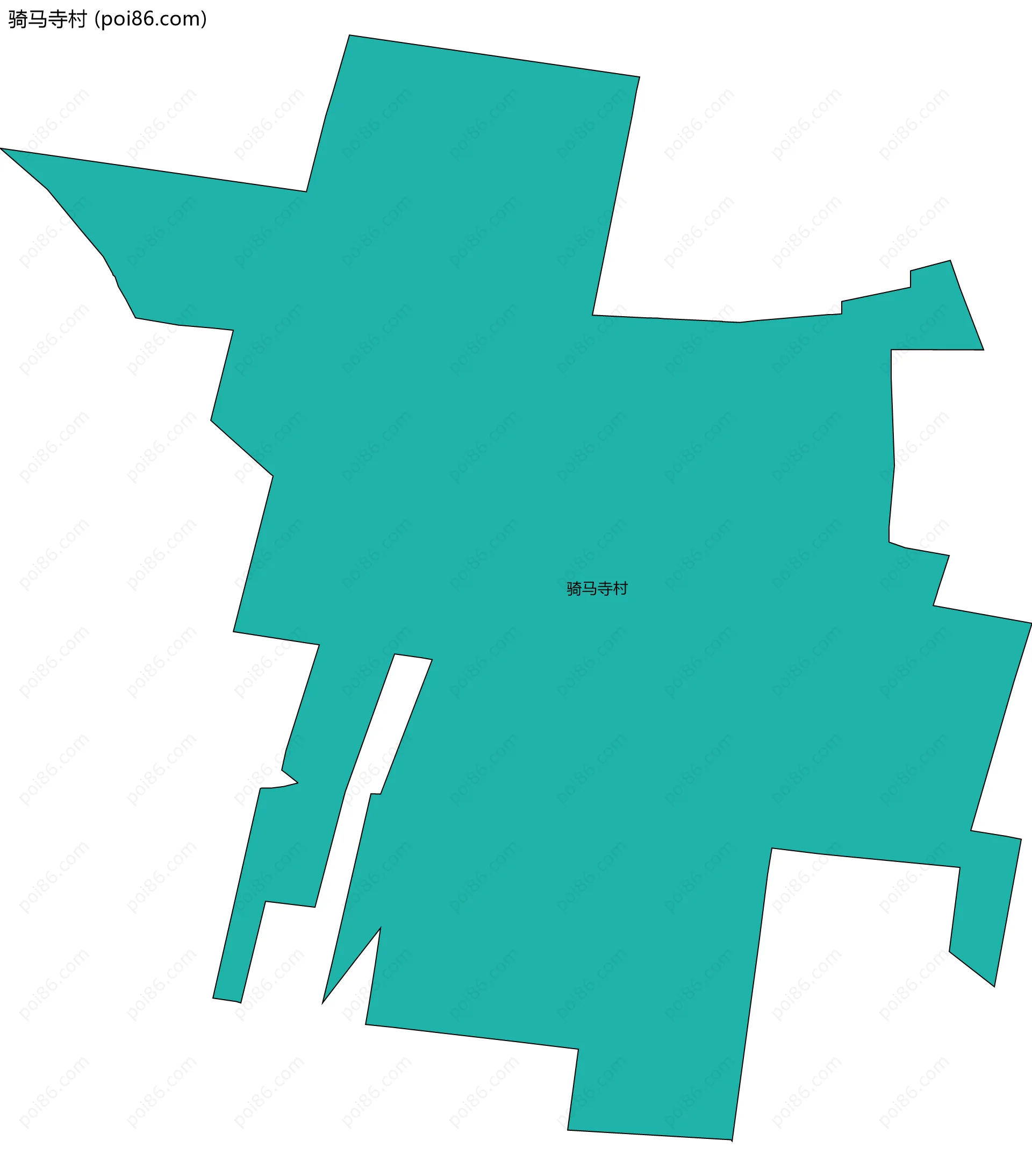 骑马寺村边界地图