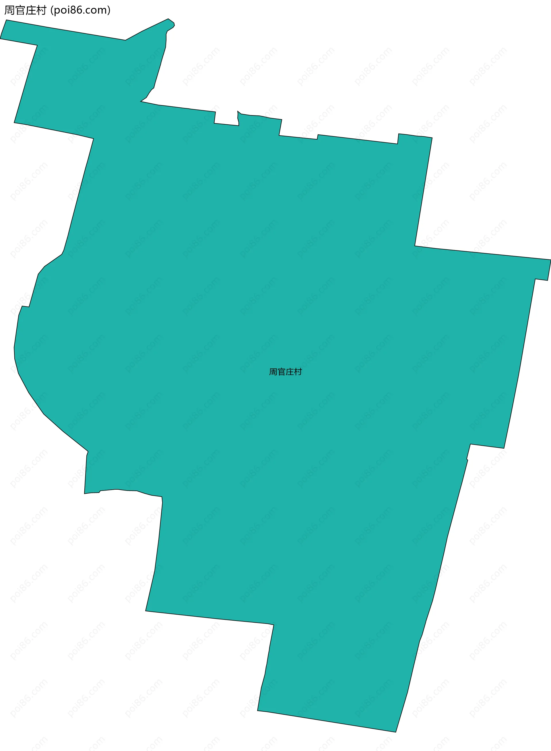 周官庄村边界地图