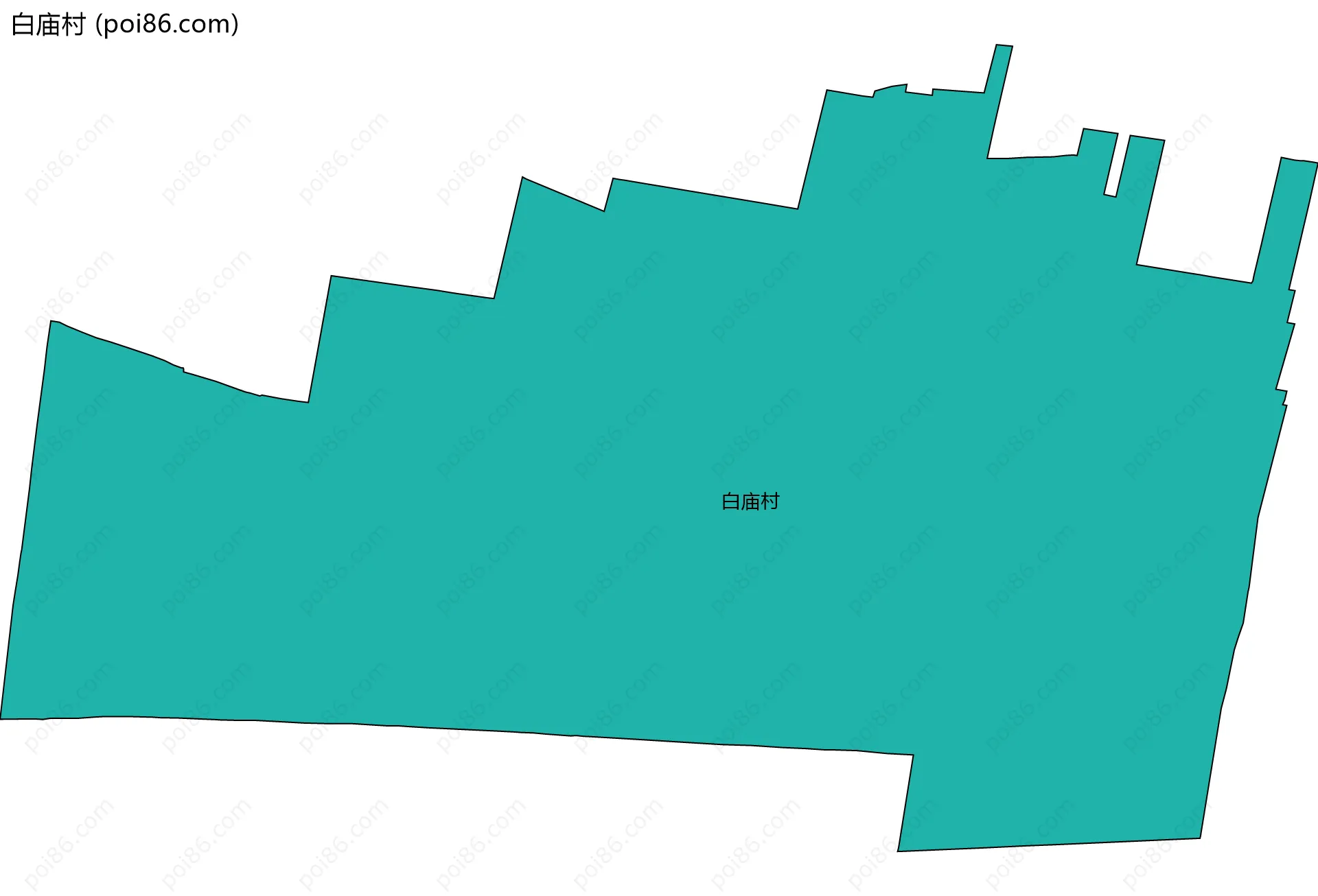 白庙村边界地图