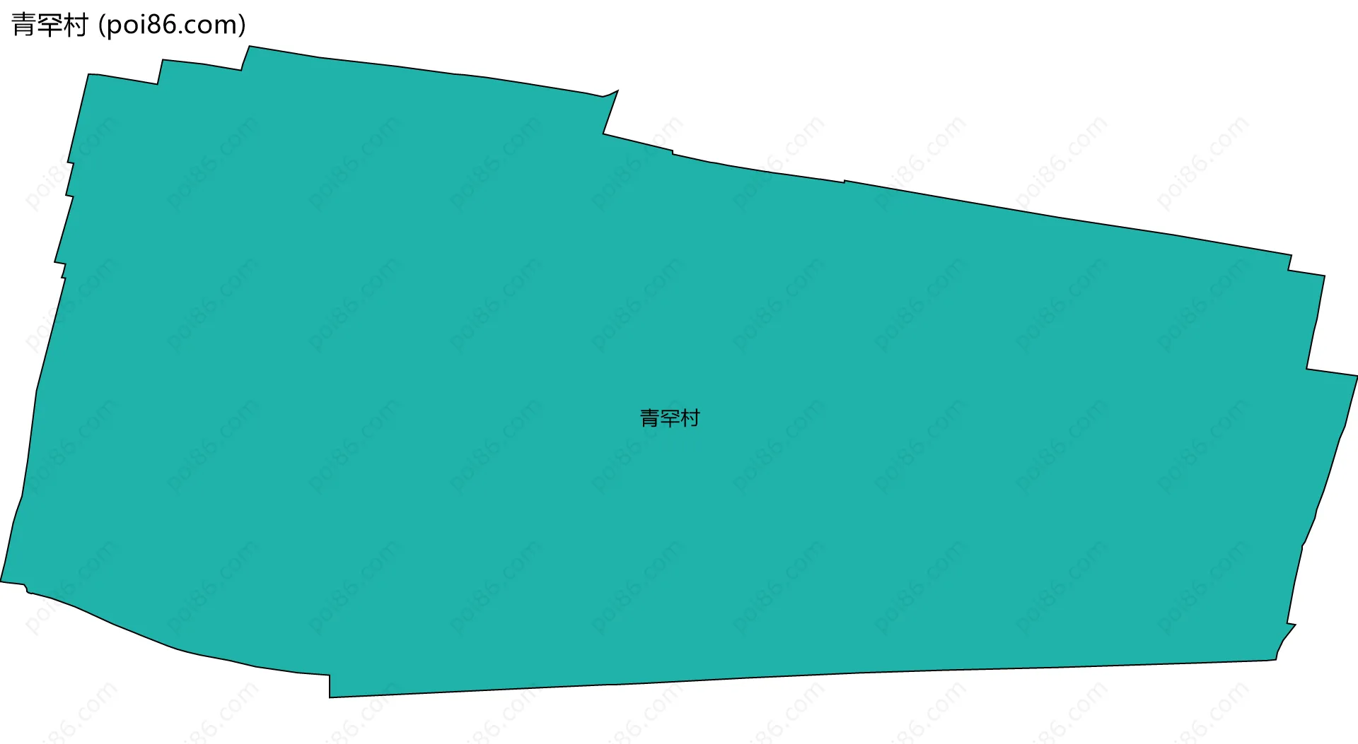 青罕村边界地图