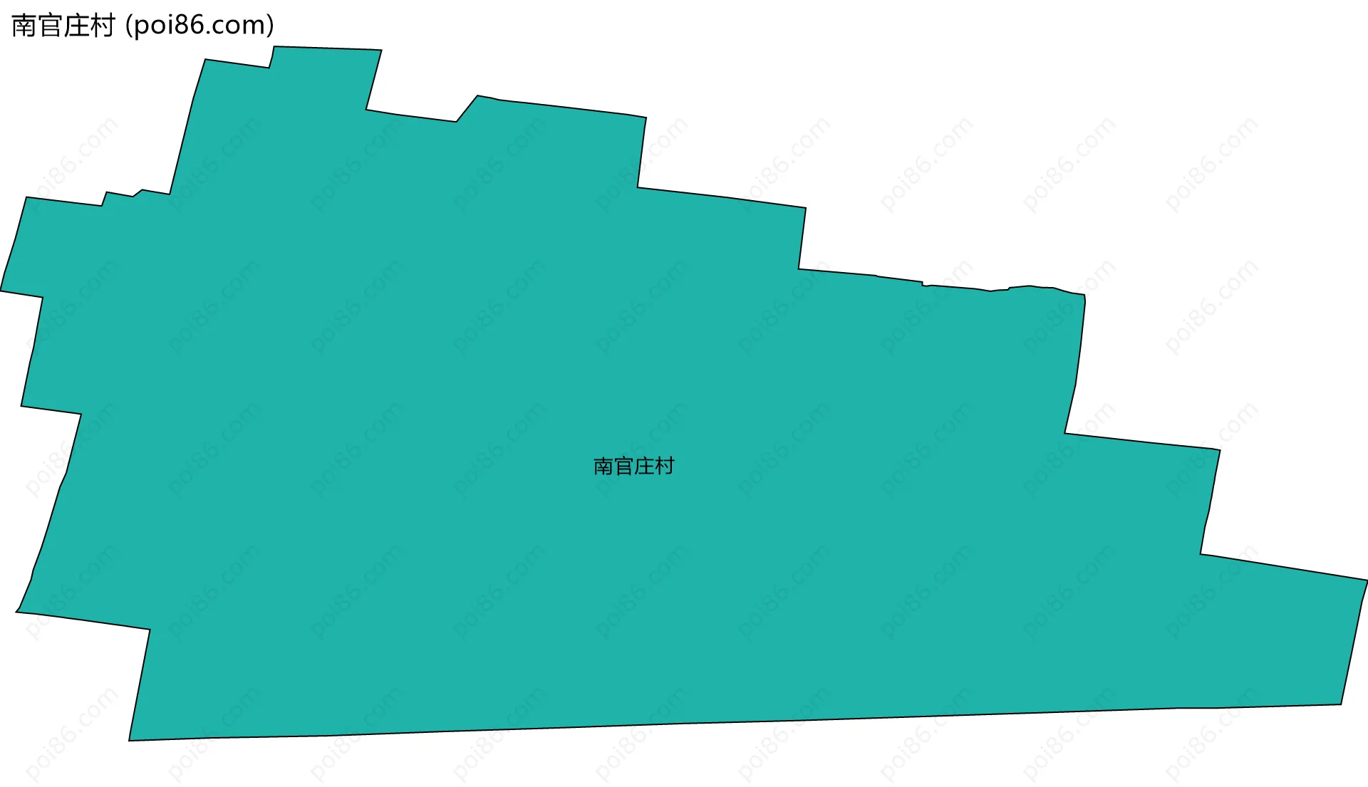 南官庄村边界地图