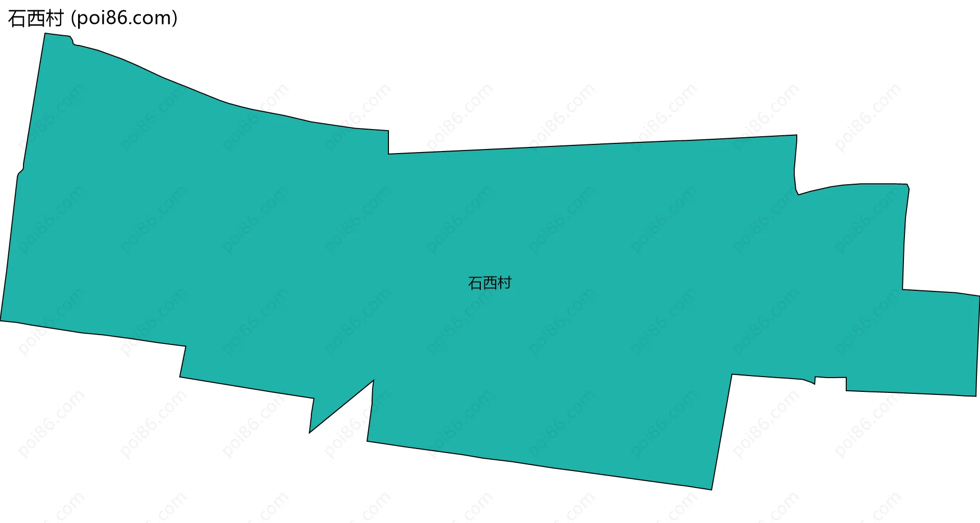 石西村边界地图