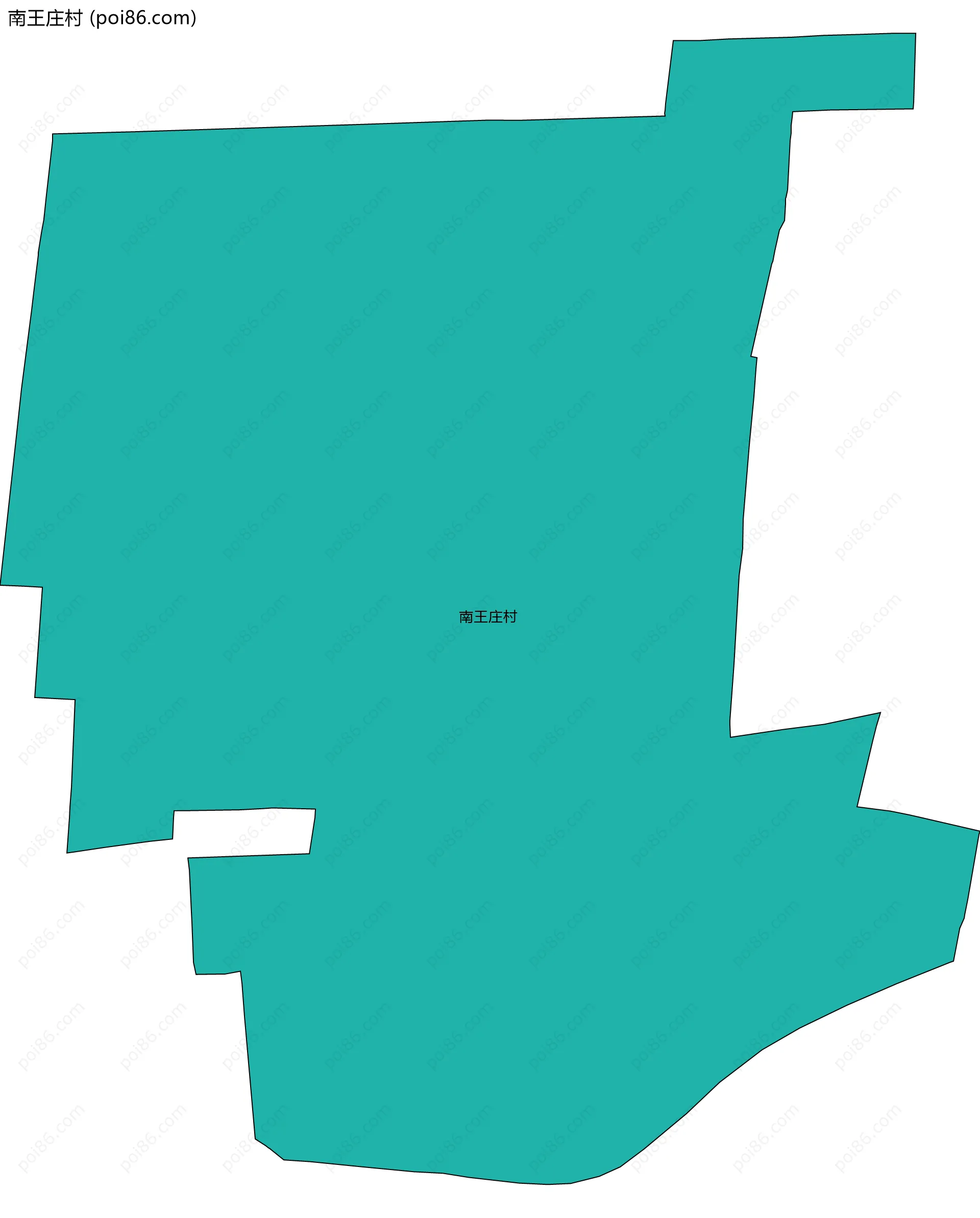 南王庄村边界地图