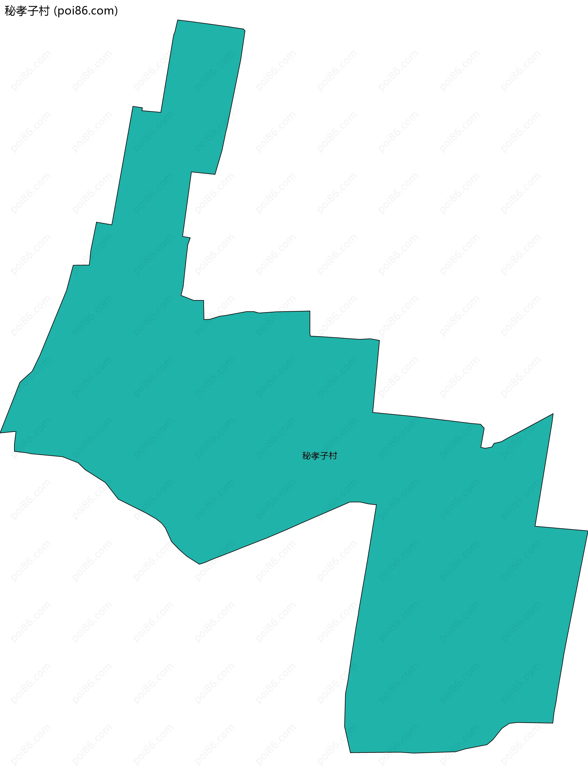 秘孝子村边界地图