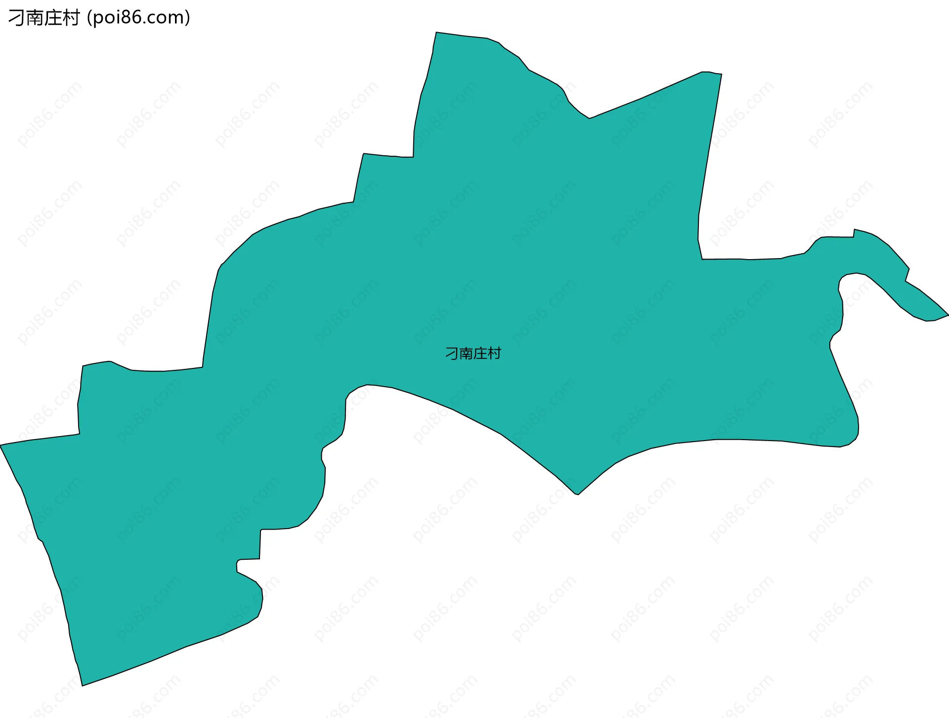 刁南庄村边界地图