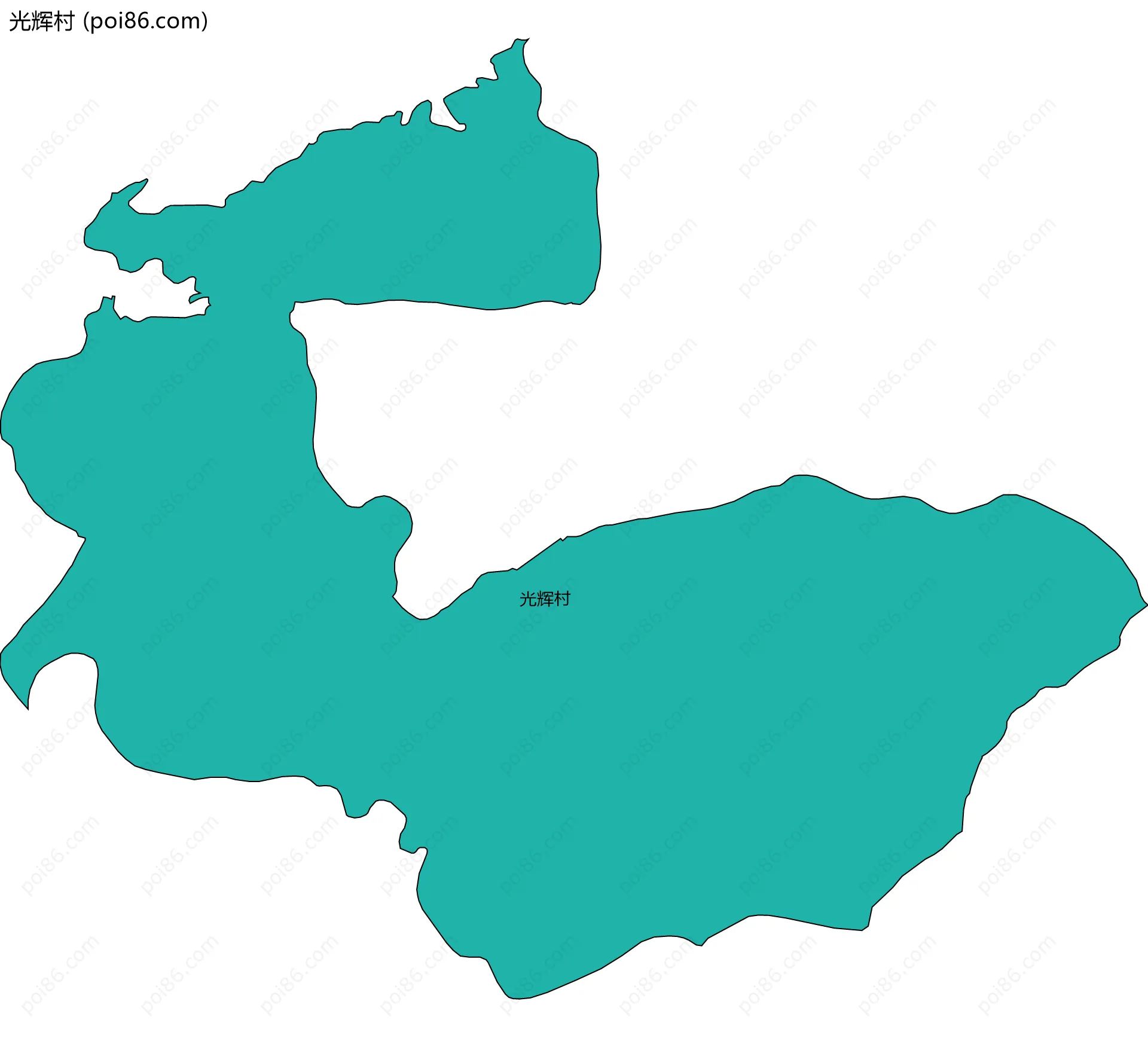 光辉村边界地图