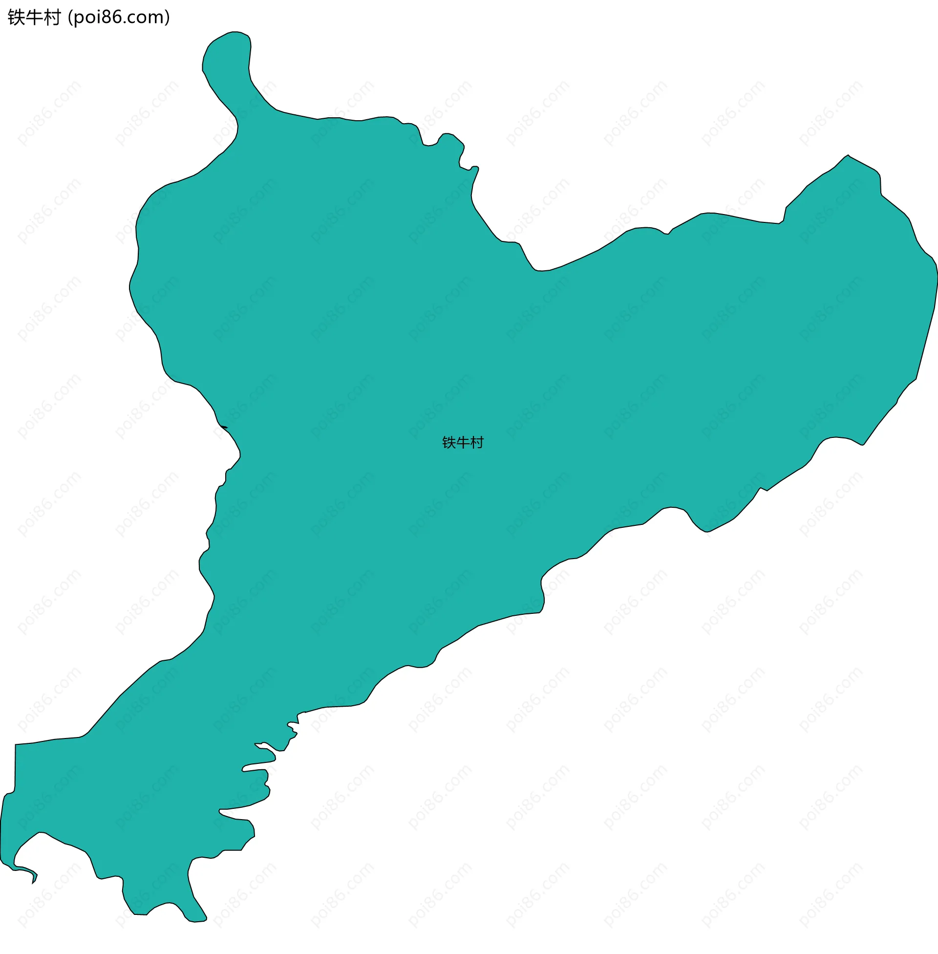 铁牛村边界地图