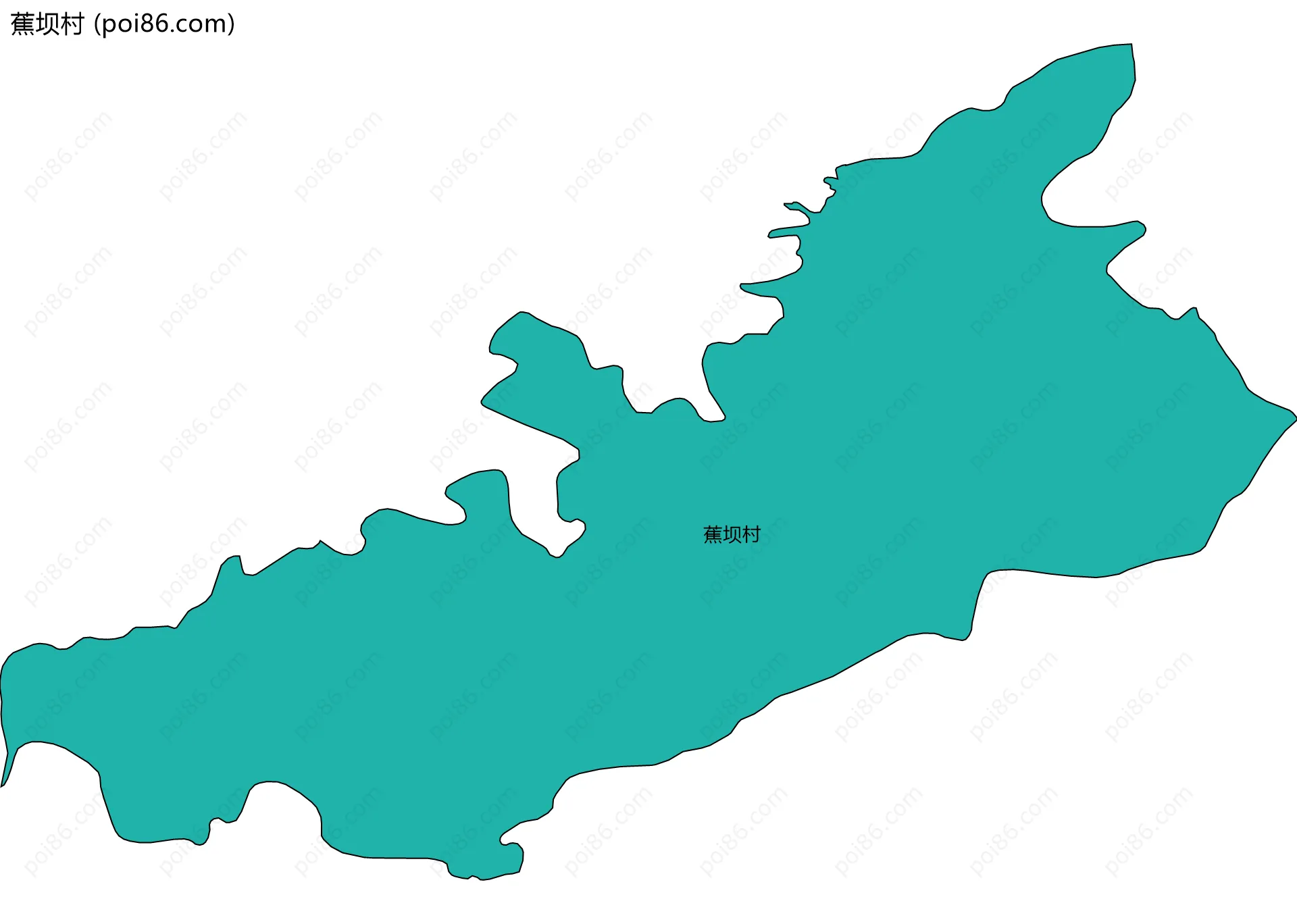 蕉坝村边界地图