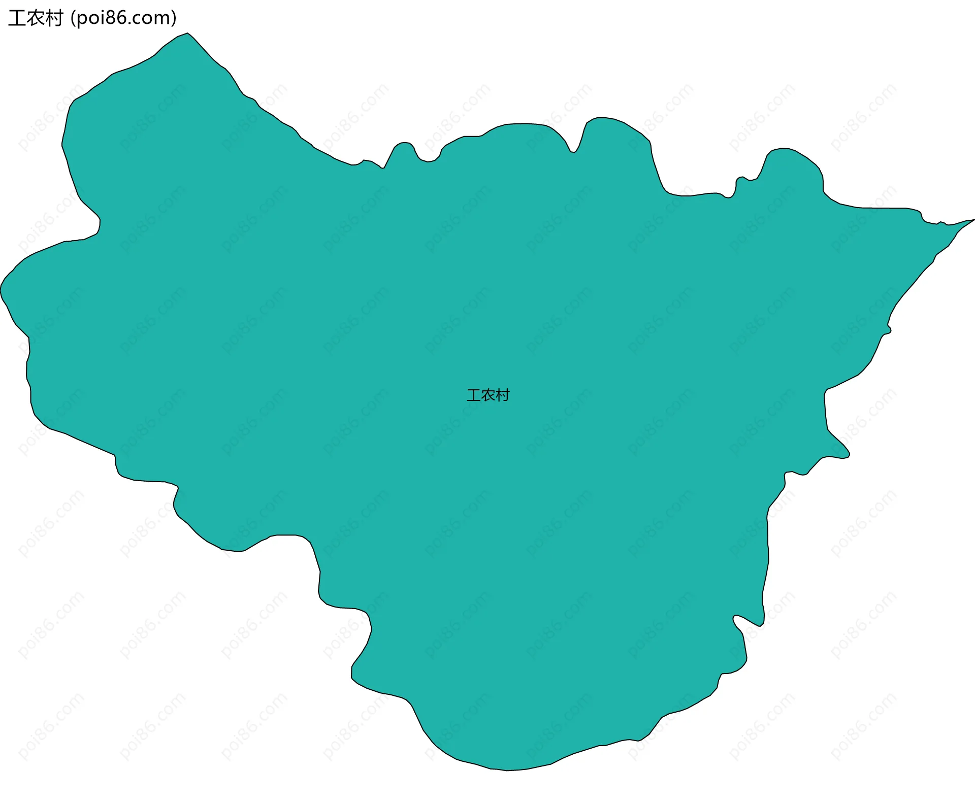 工农村边界地图