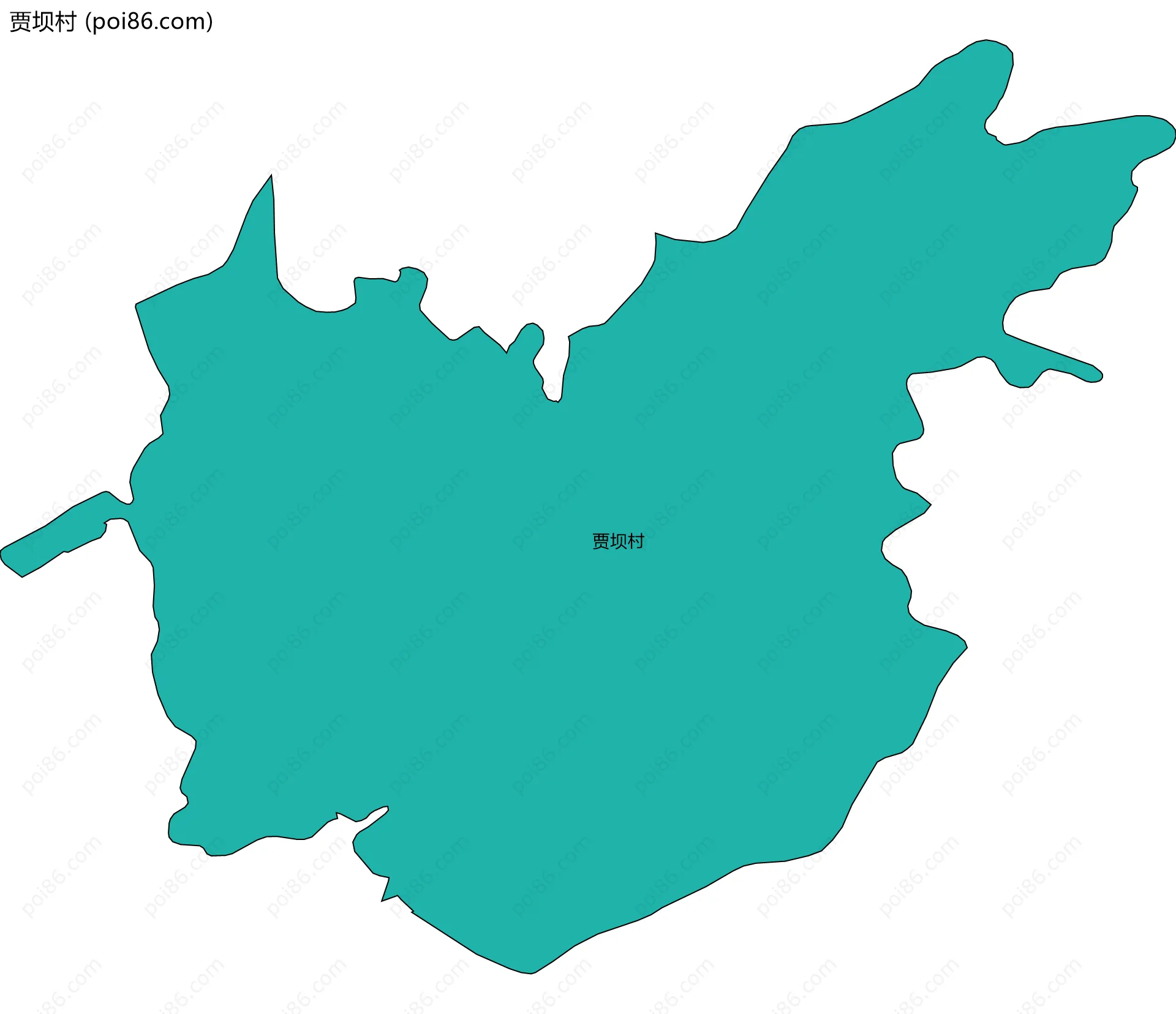 贾坝村边界地图