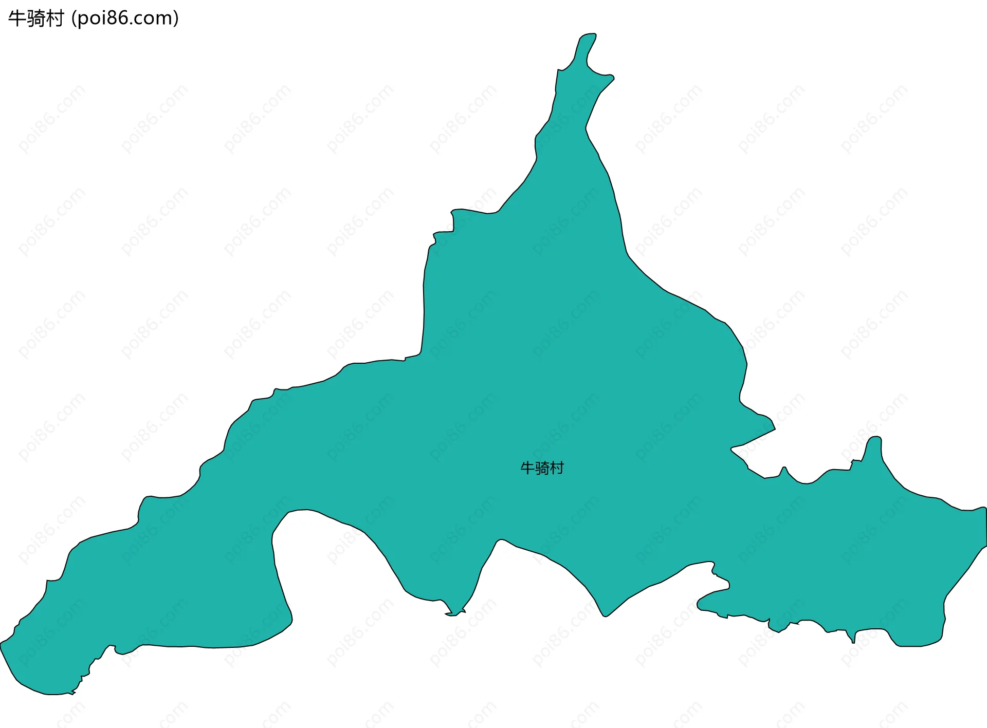 牛骑村边界地图