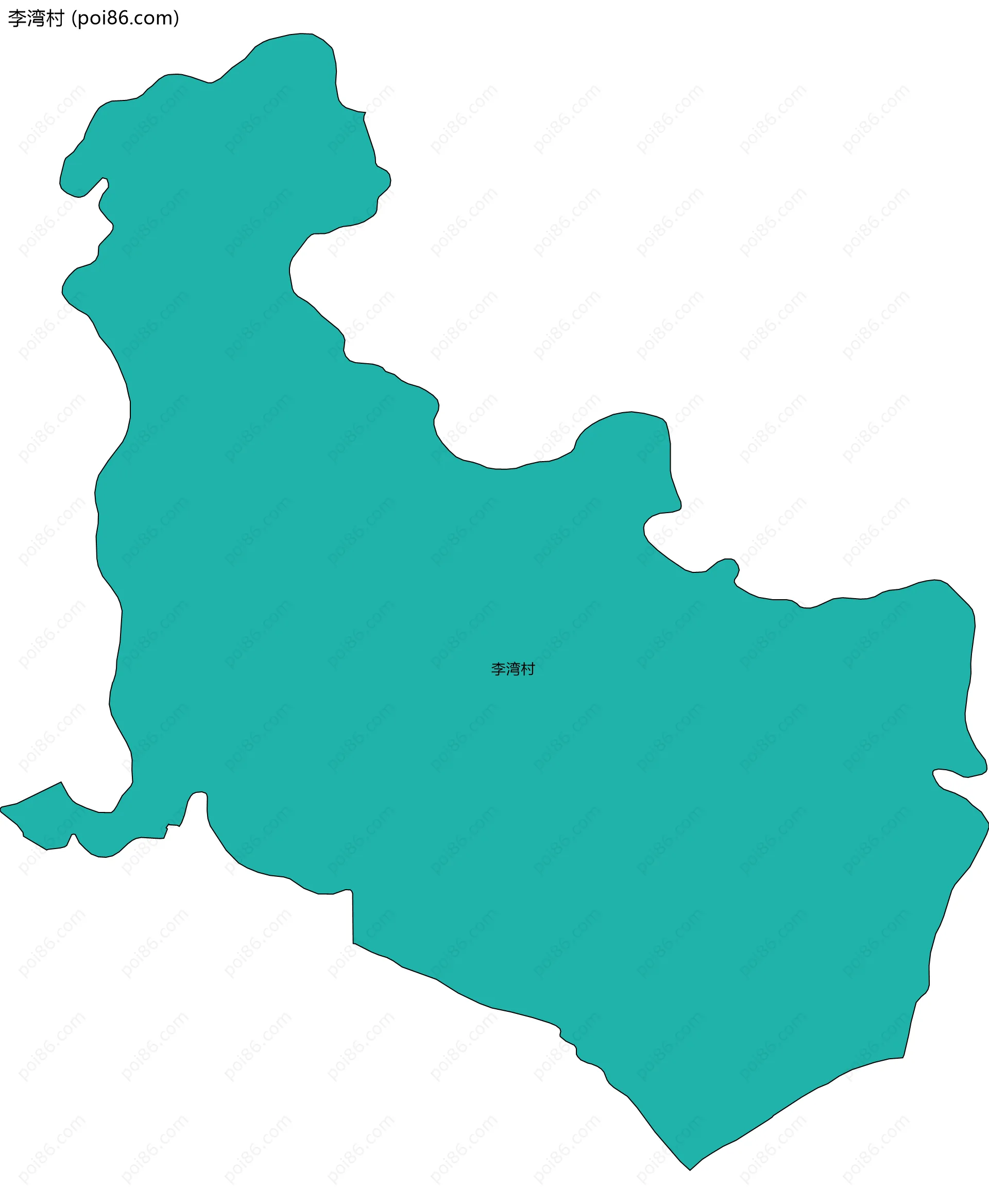 李湾村边界地图