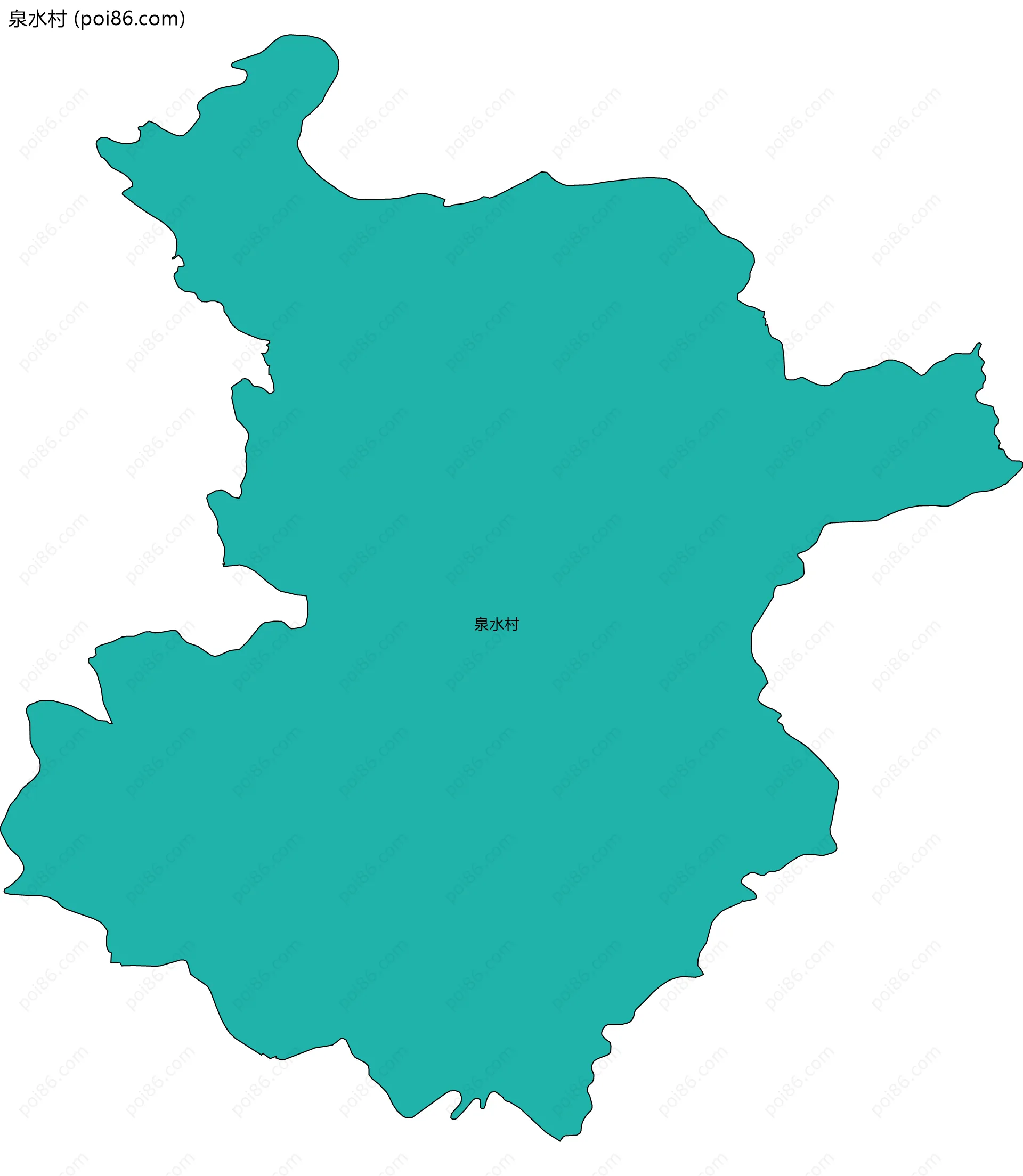 泉水村边界地图