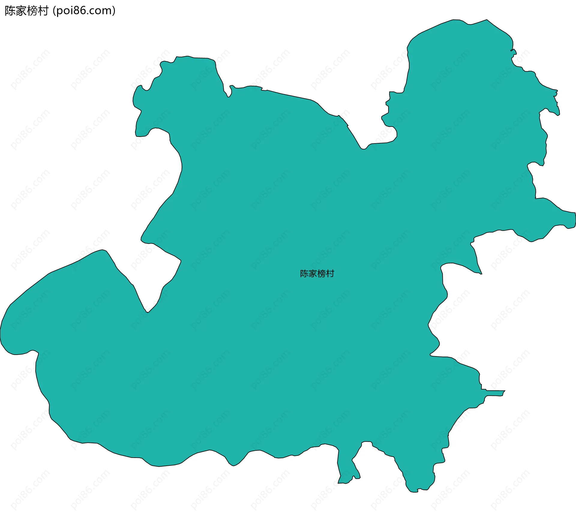 陈家榜村边界地图