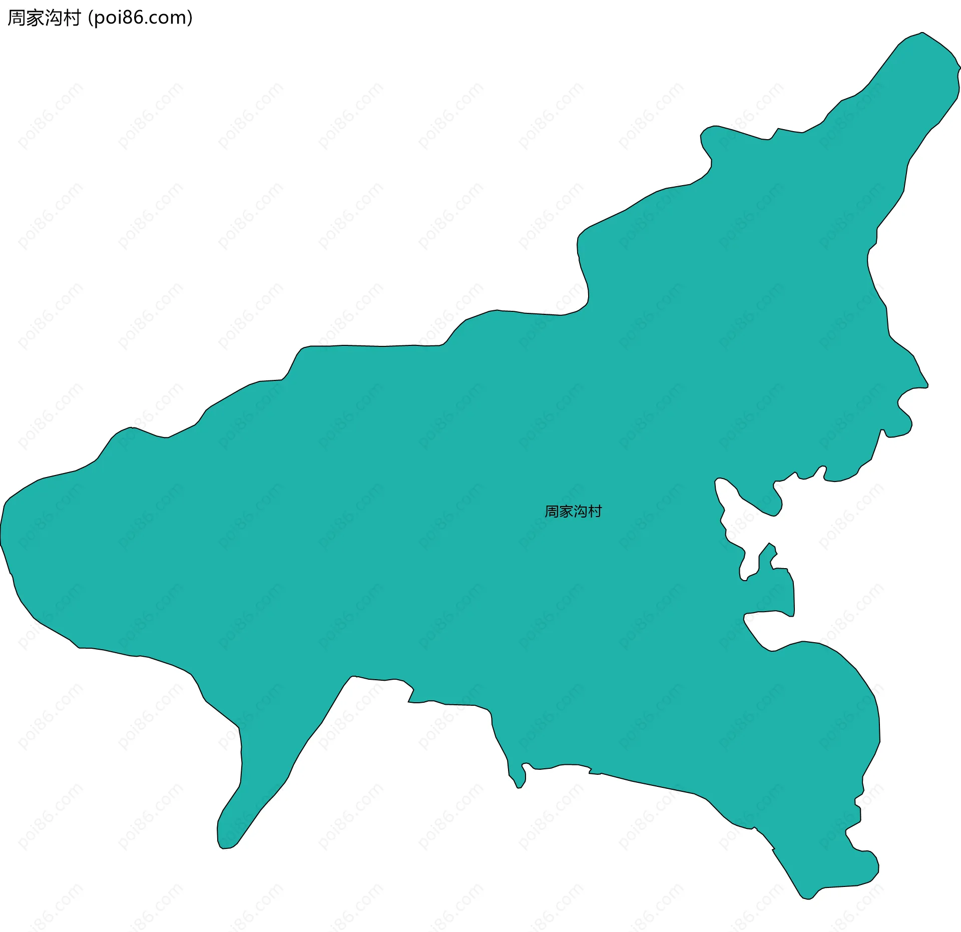 周家沟村边界地图