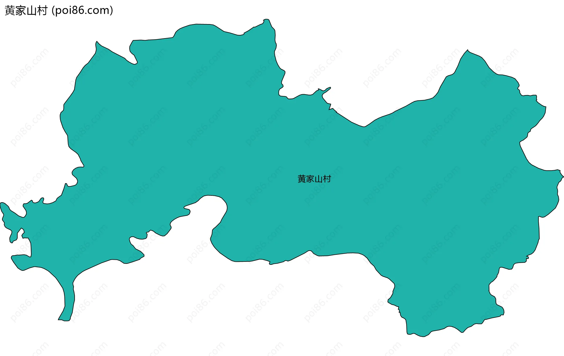 黄家山村边界地图