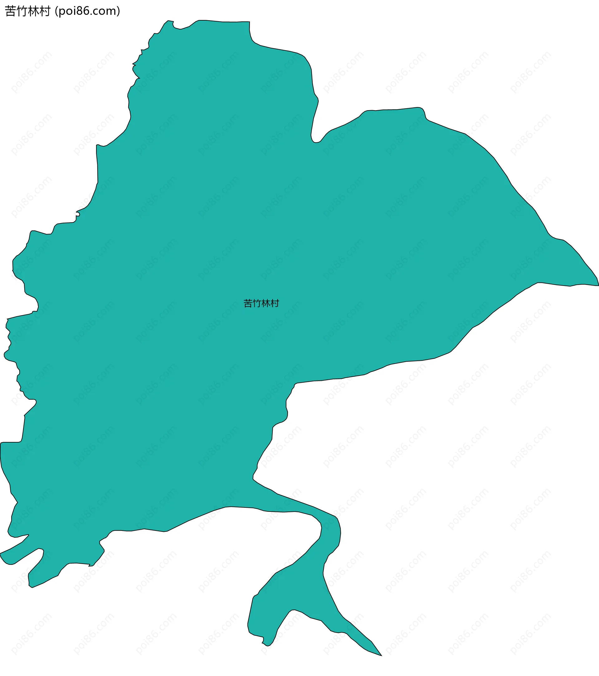 苦竹林村边界地图