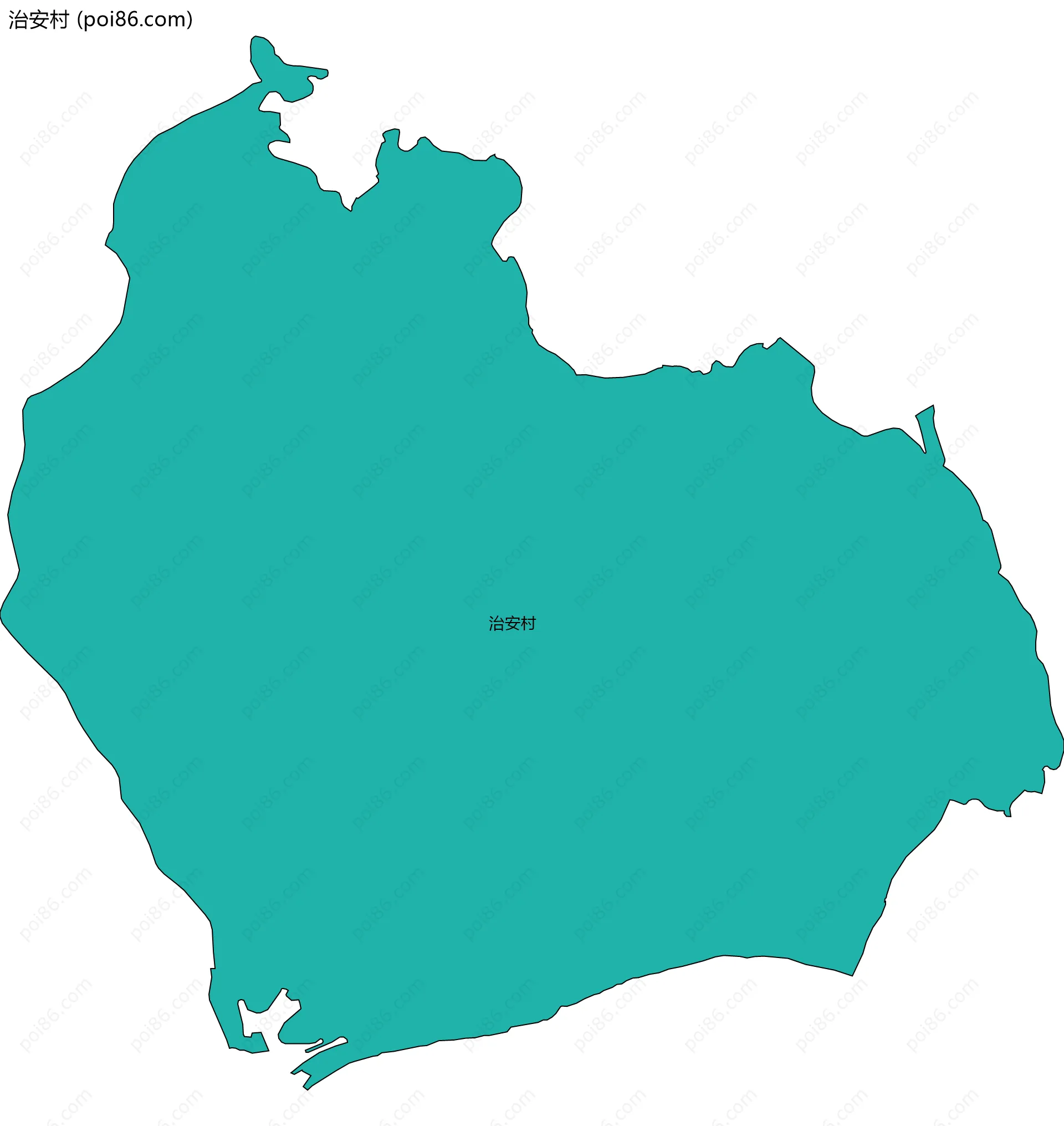治安村边界地图