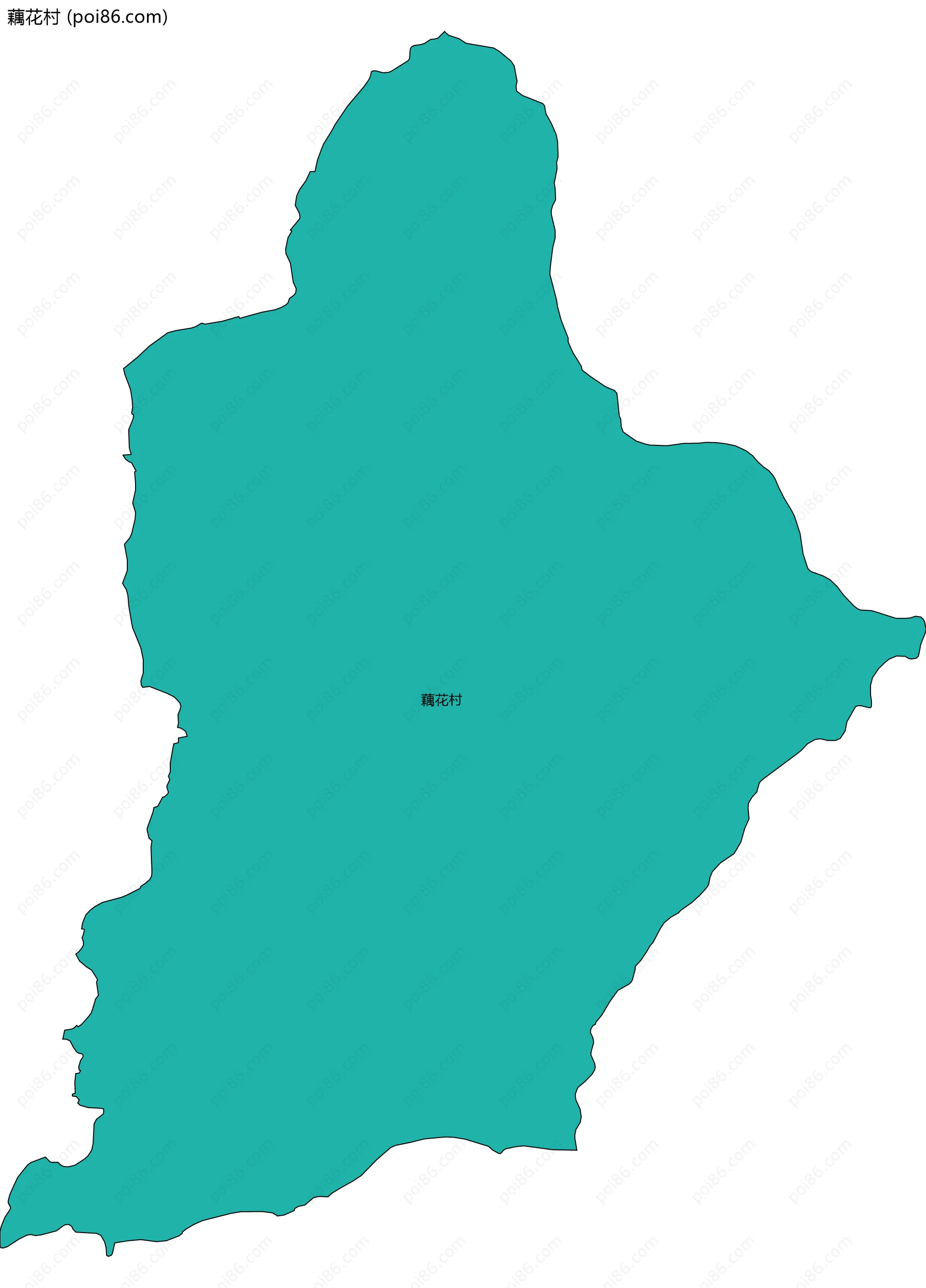 藕花村边界地图