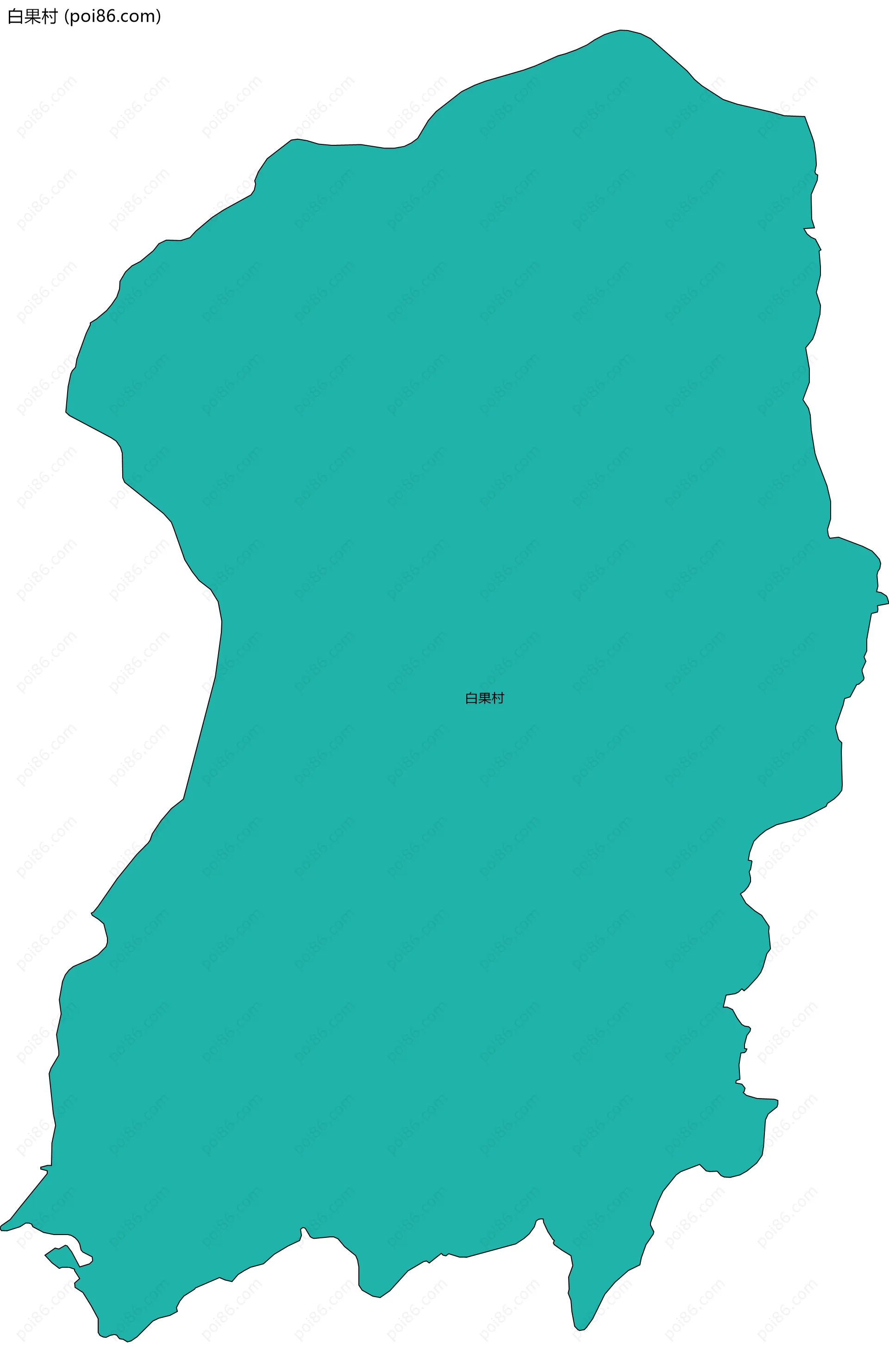 白果村边界地图