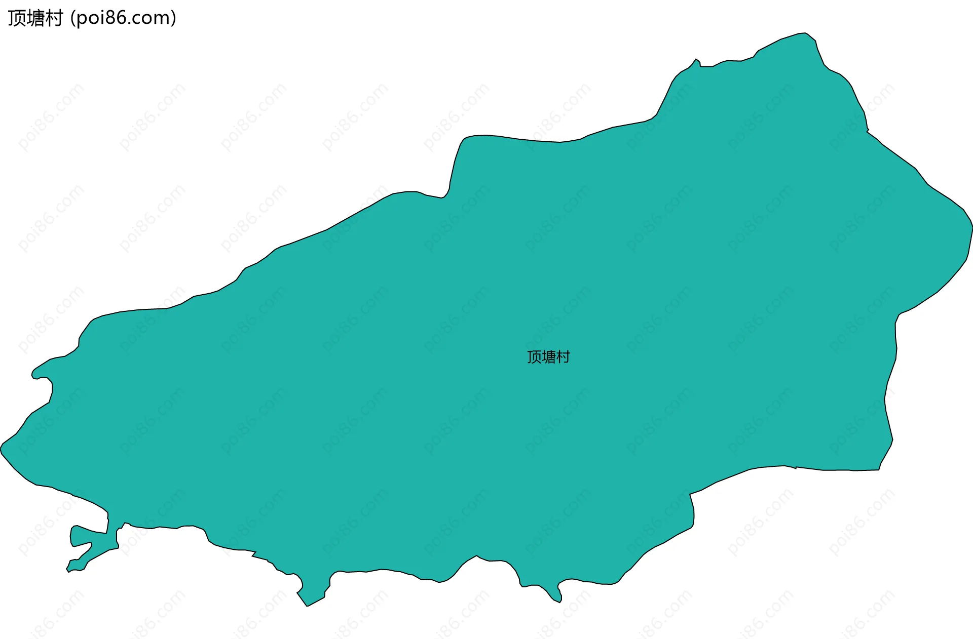 顶塘村边界地图