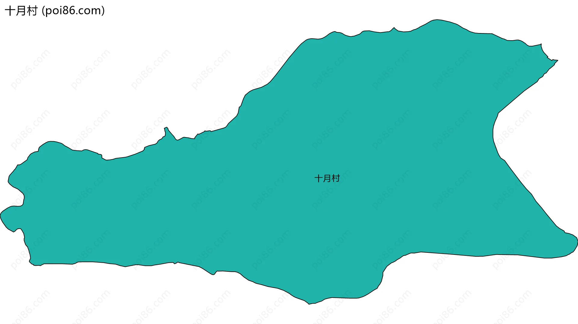 十月村边界地图