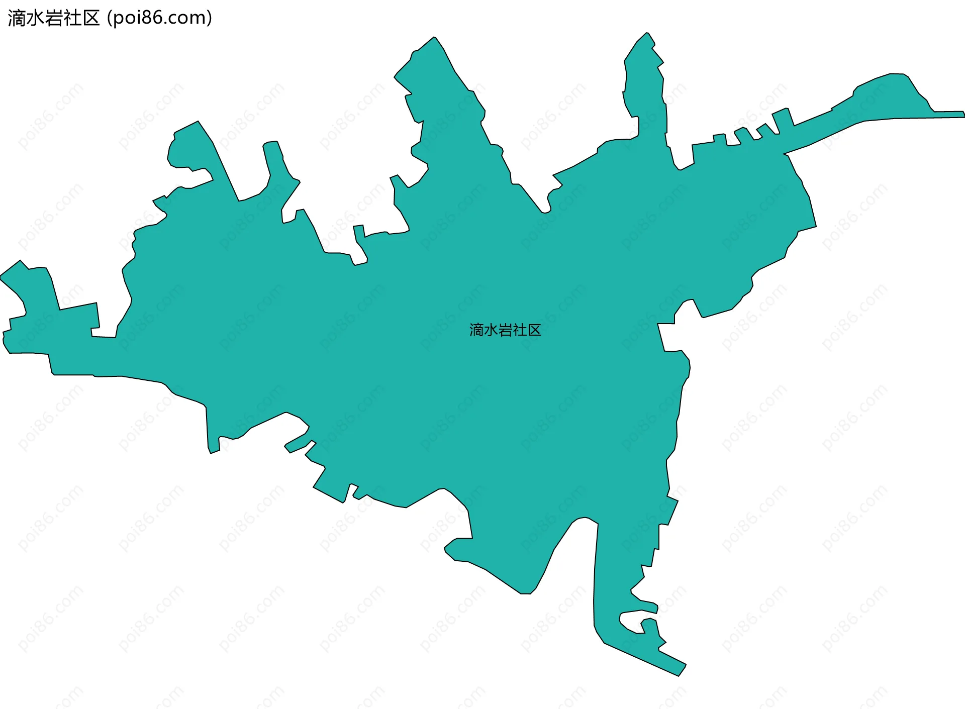 滴水岩社区边界地图