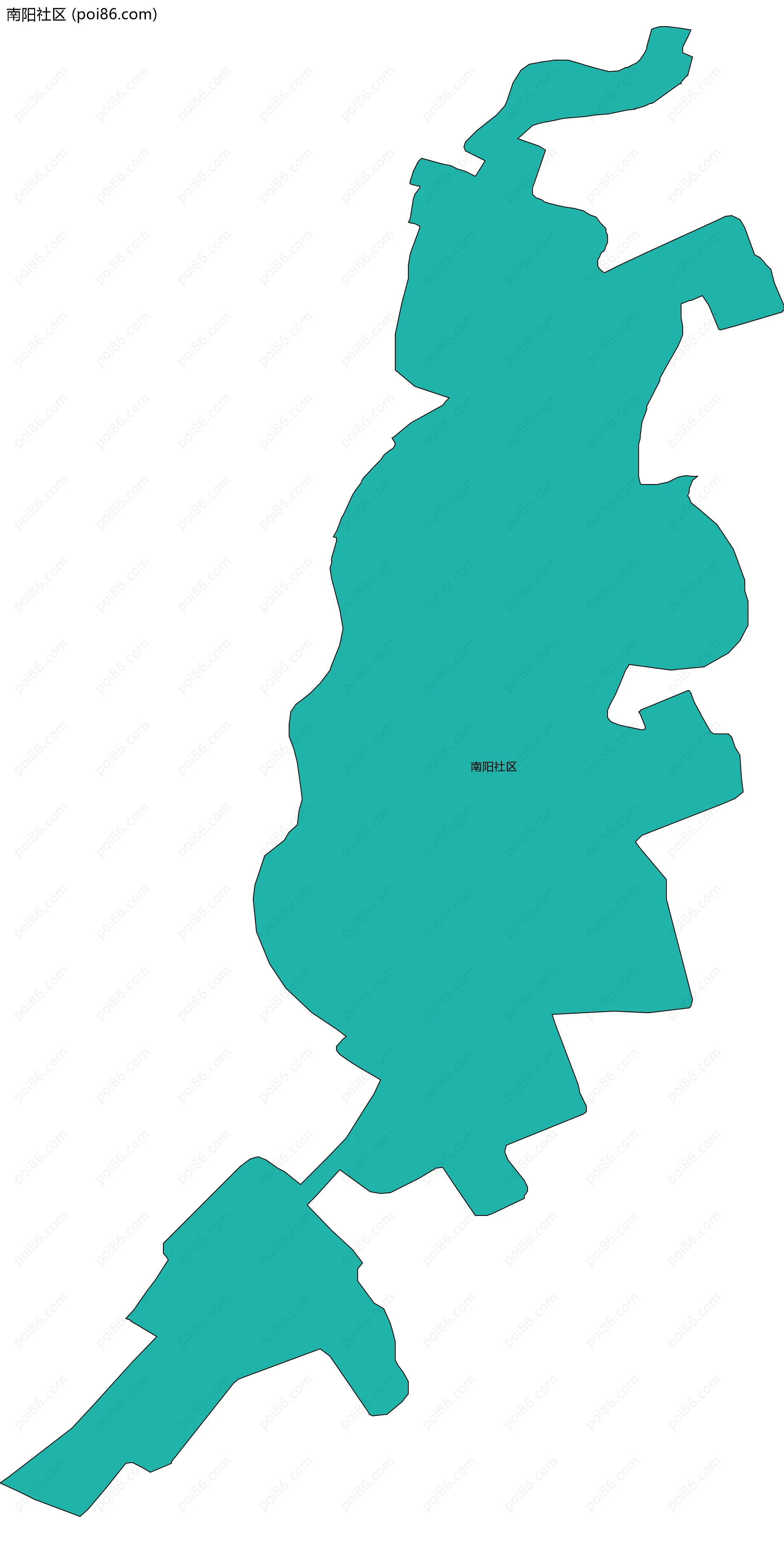 南阳社区边界地图