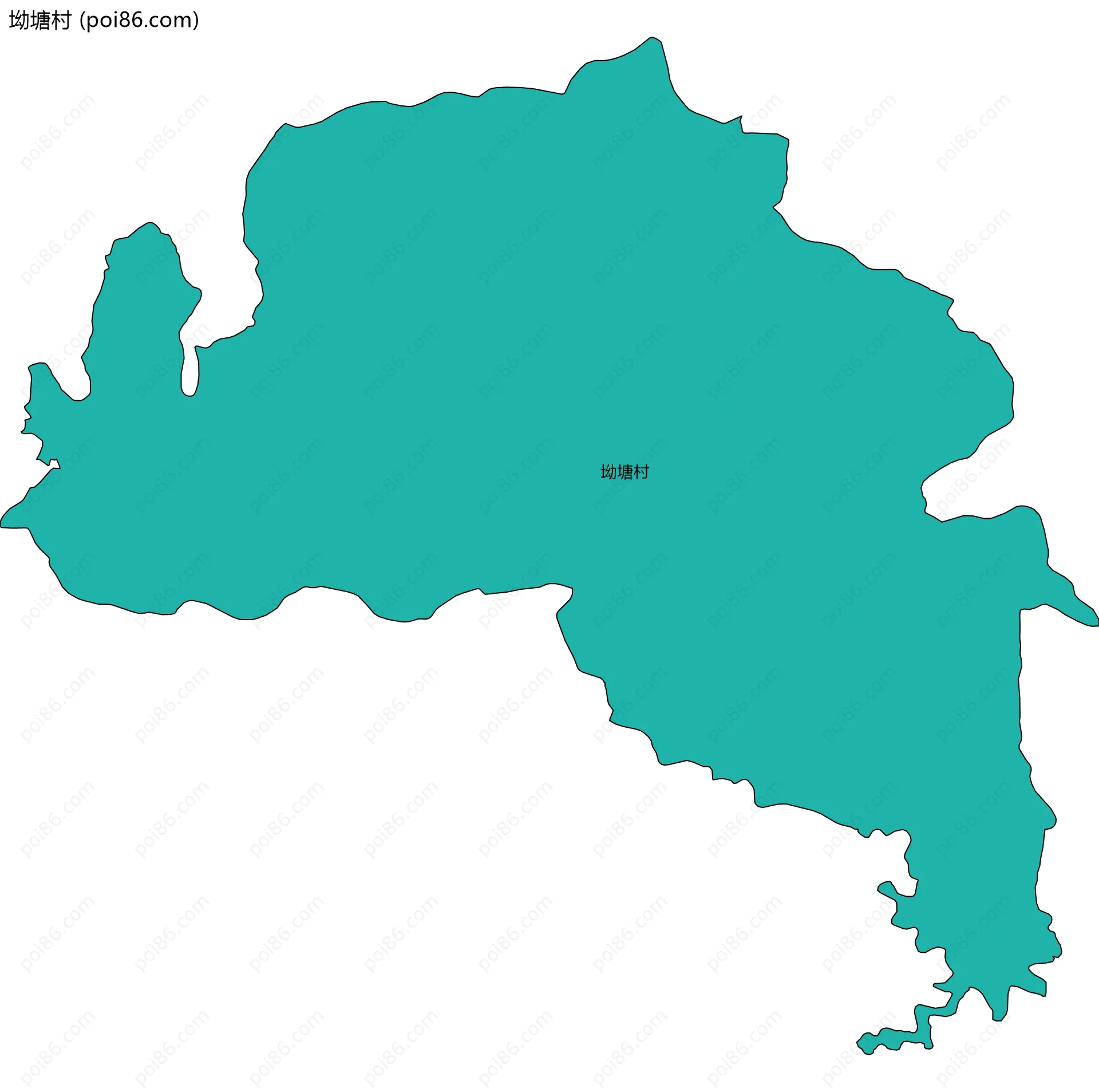 坳塘村边界地图