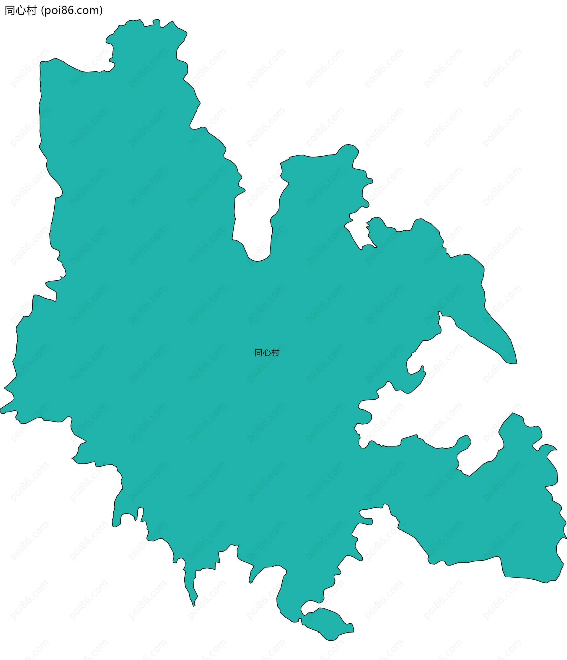 同心村边界地图